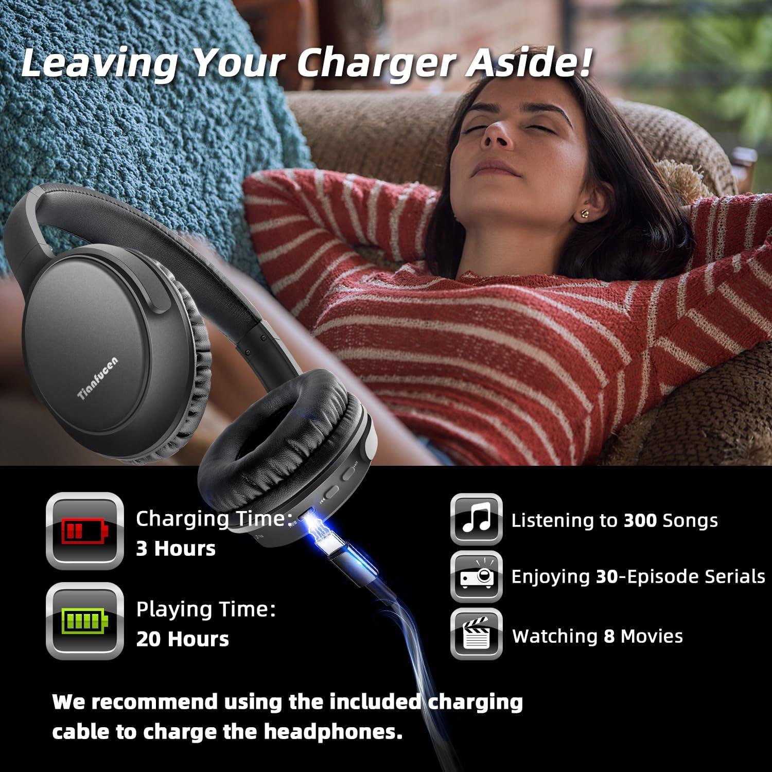 Auriculares Inalámbricos BKM400 Tianfucen para TV, 20h Batería