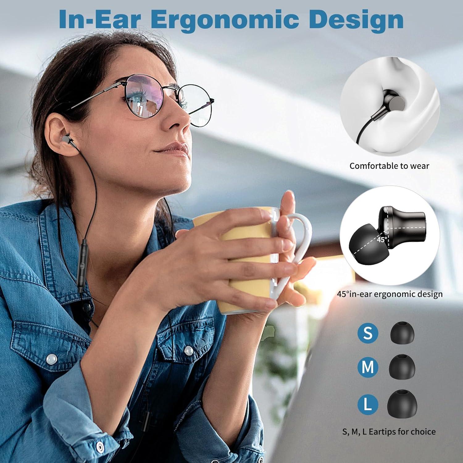 Auriculares In-Ear USB C COOYA con Micrófono y Cancelación de Ruido