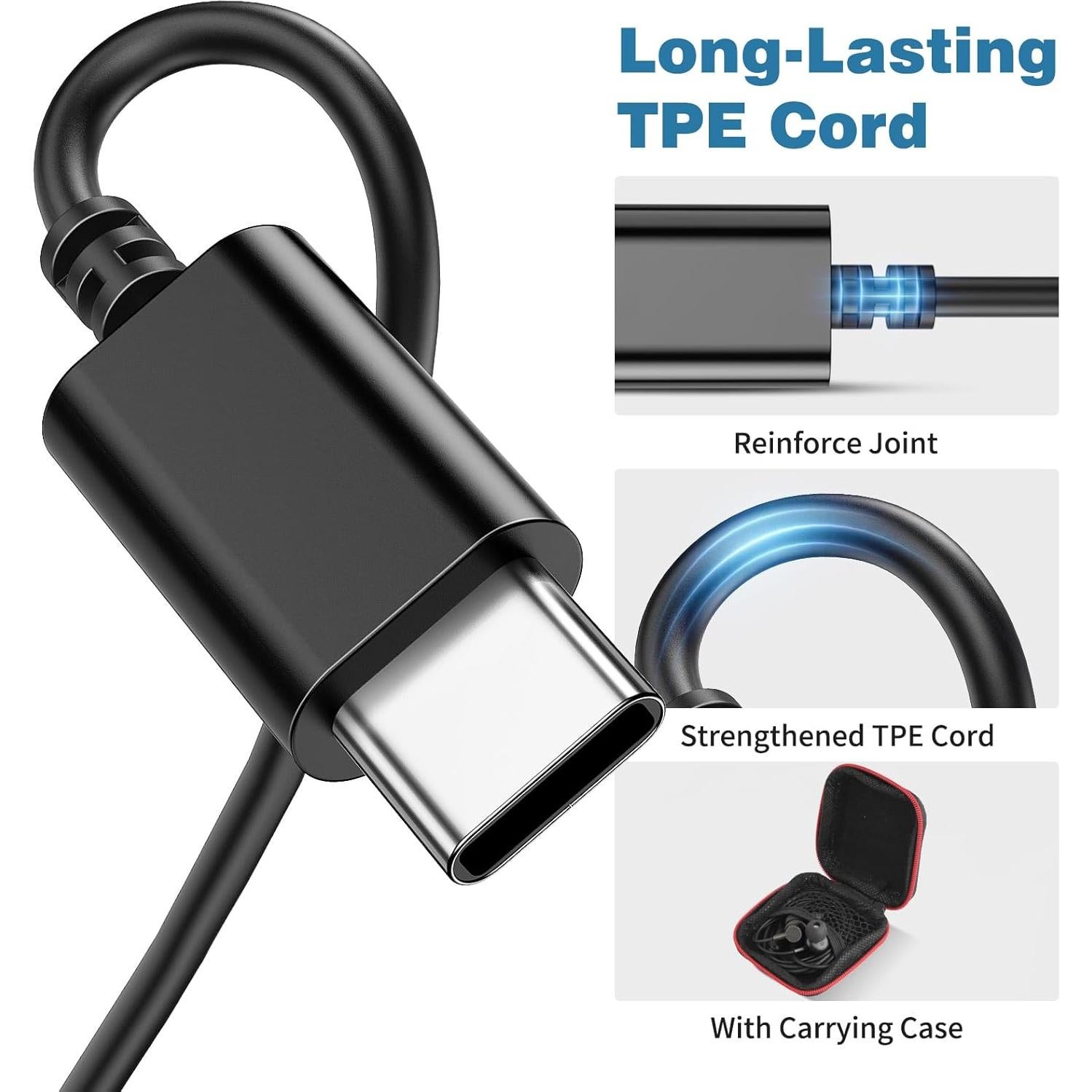 Auriculares In-Ear USB C COOYA con Micrófono y Cancelación de Ruido