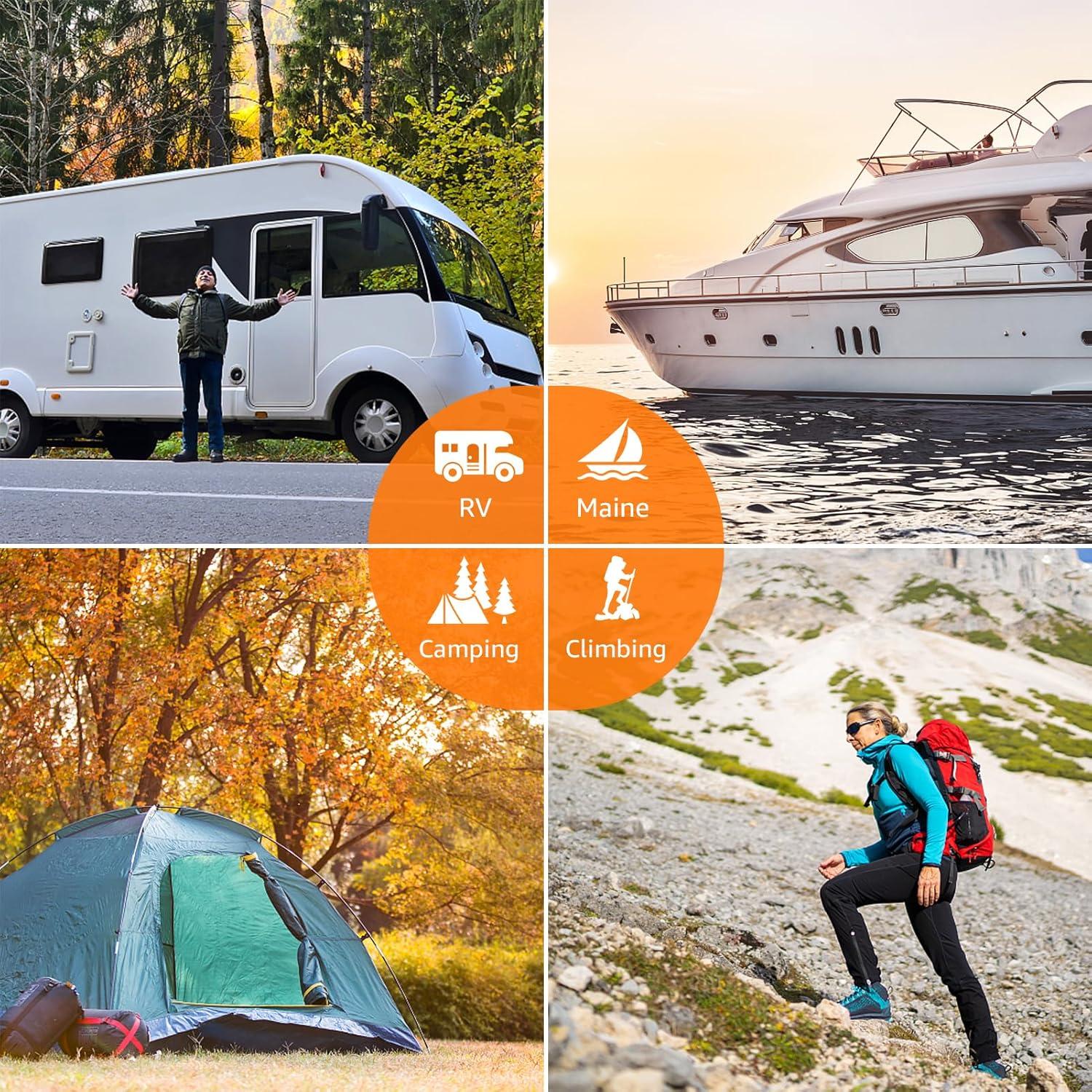 Panel Solar Plegable 100W SinKeu USB C y DC para Camping