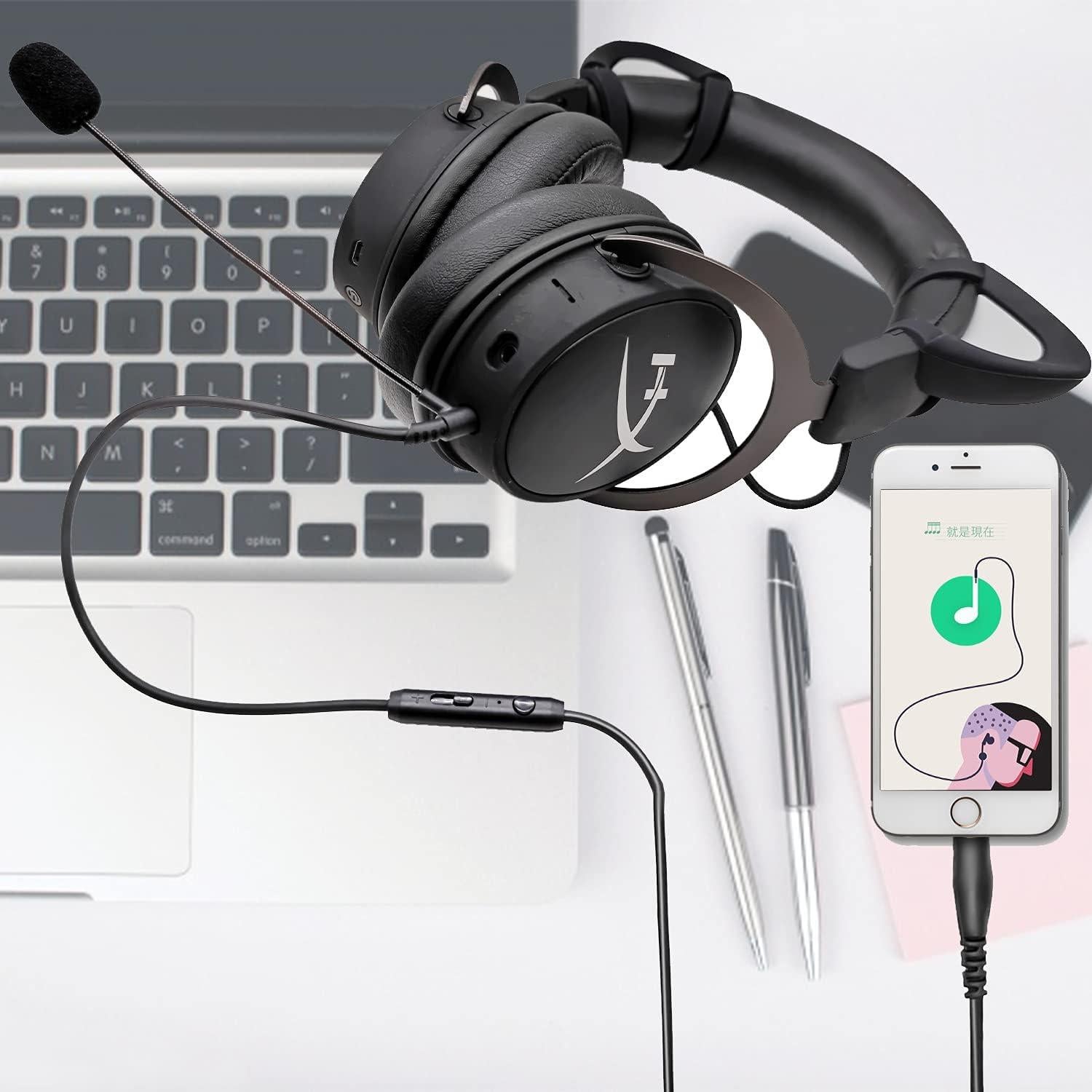 Cable de Micrófono Boom RUKUHOT 1.19m para Auriculares 3.5mm