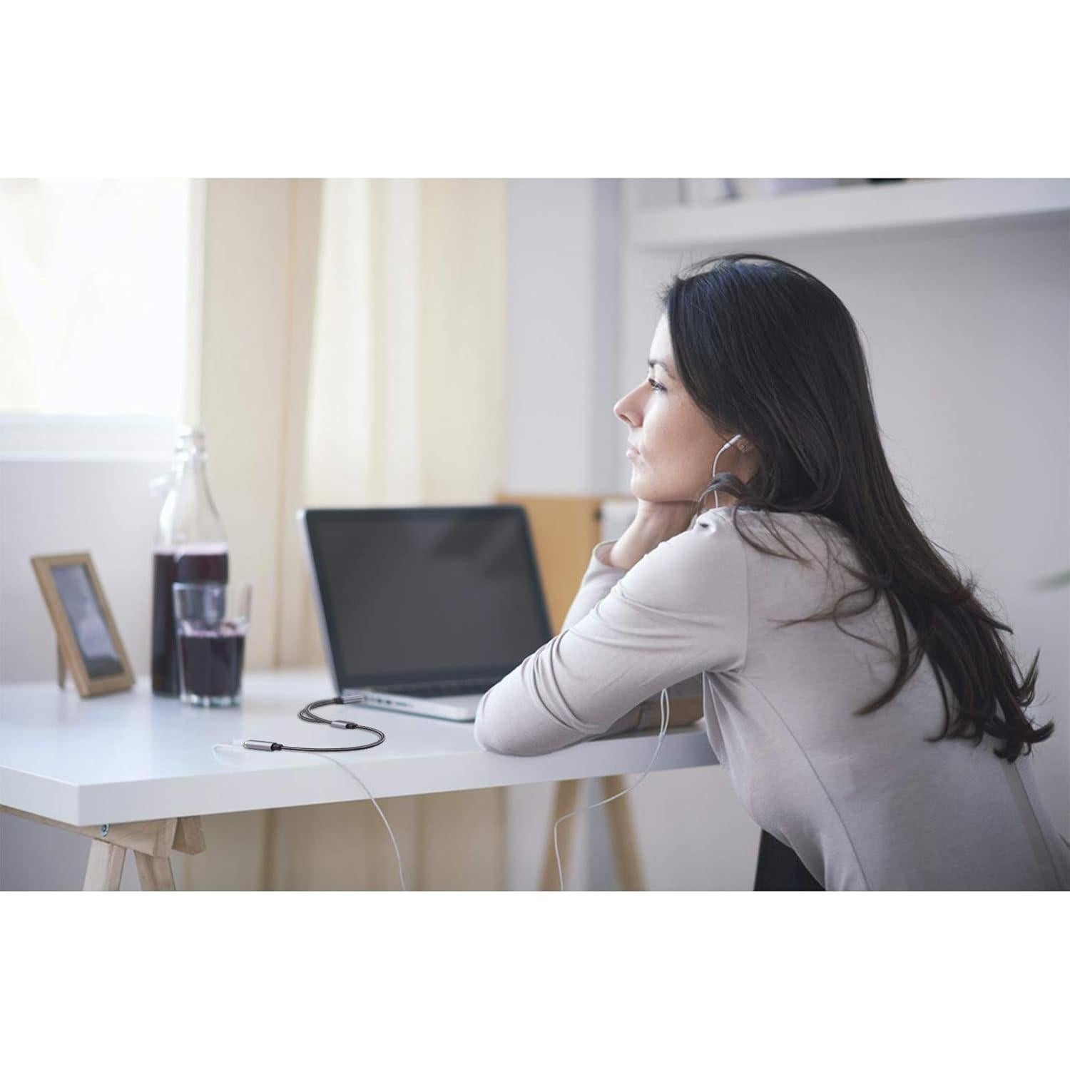 Cable divisor Y 3.5mm TRRS a dos TRS HyperX y más 30cm