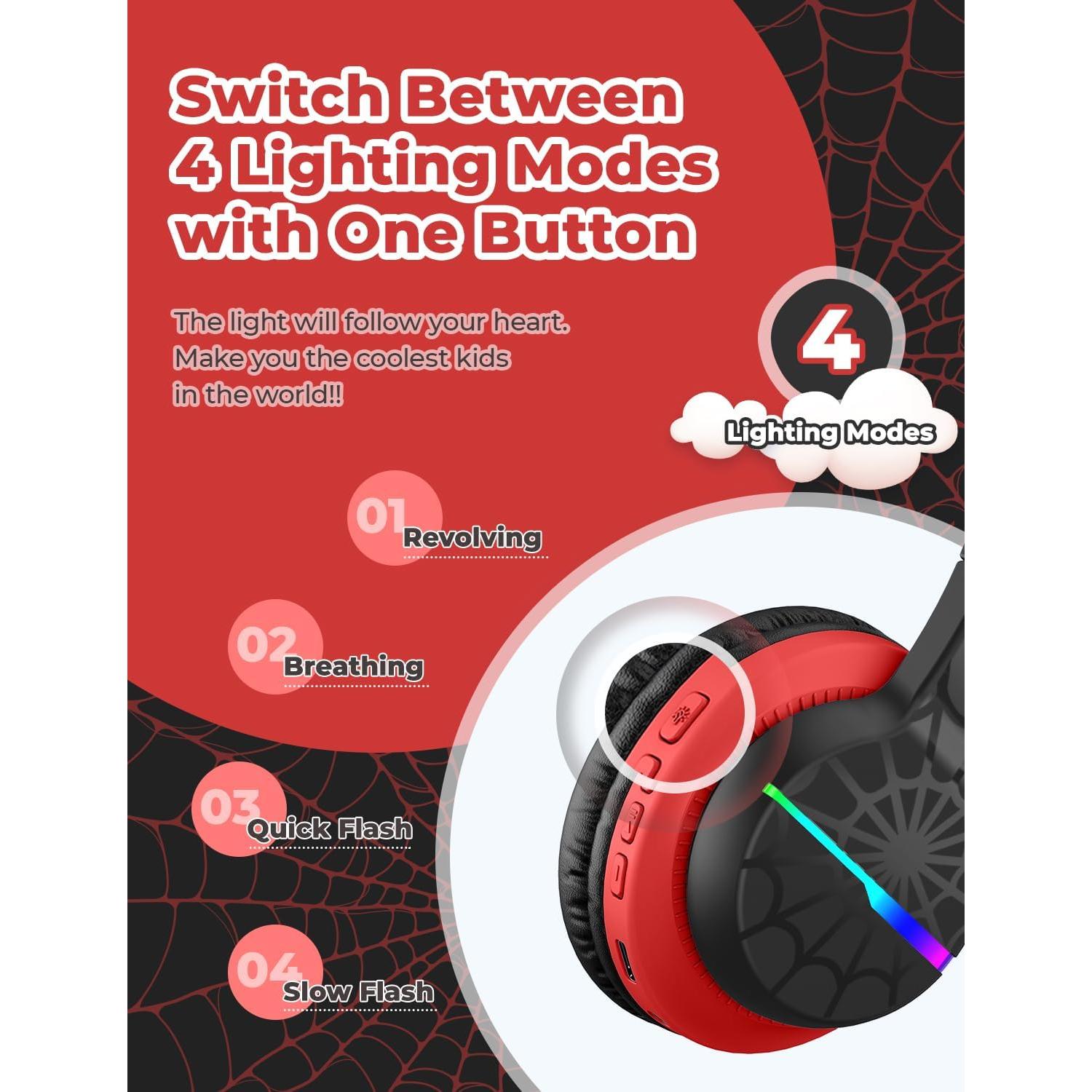 Auriculares Bluetooth iClever BTH12 para Niños, 85H, Volumen Seguro