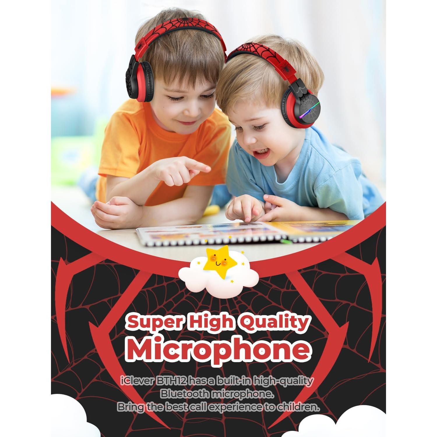 Auriculares Bluetooth iClever BTH12 para Niños, 85H, Volumen Seguro