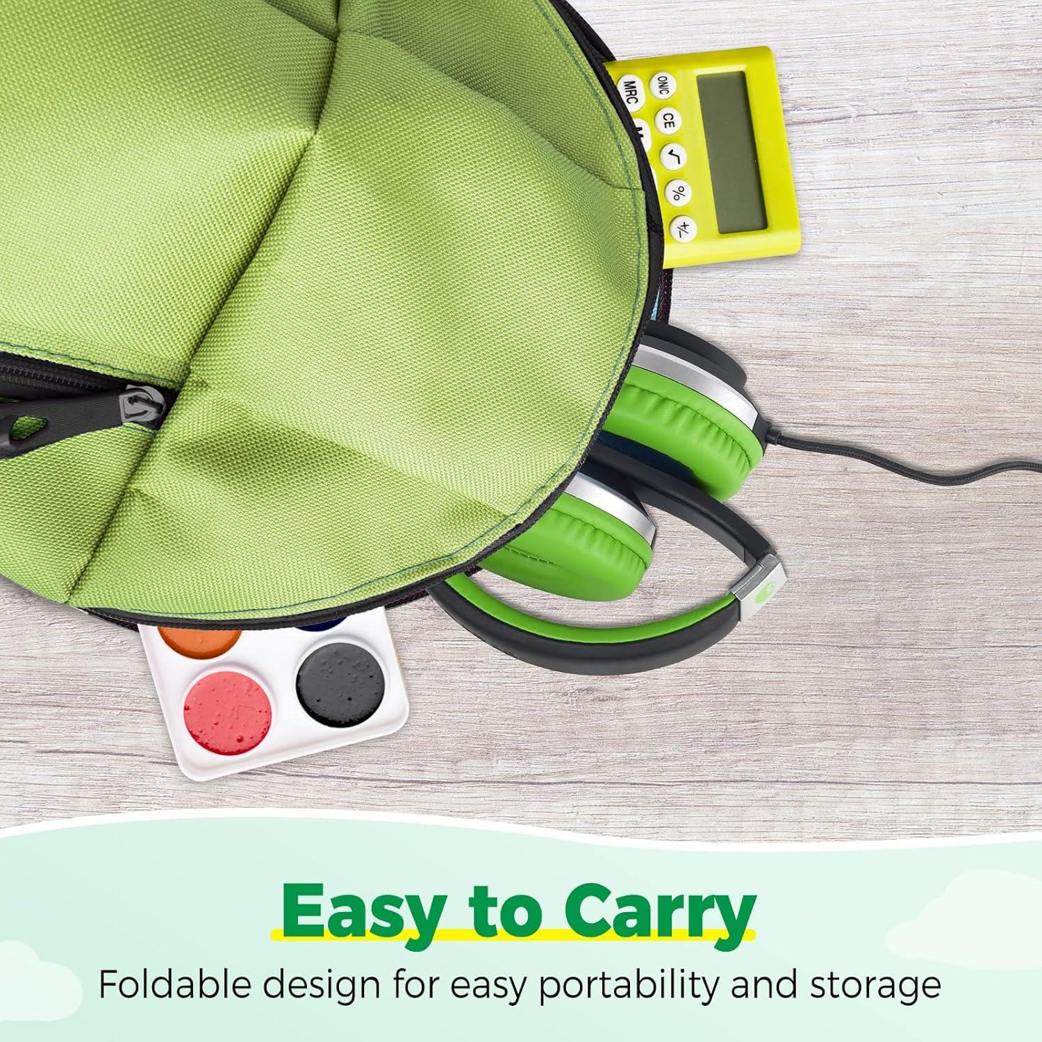 Auriculares Rockpapa HS20 con Cable para Niños Verde 3.5mm