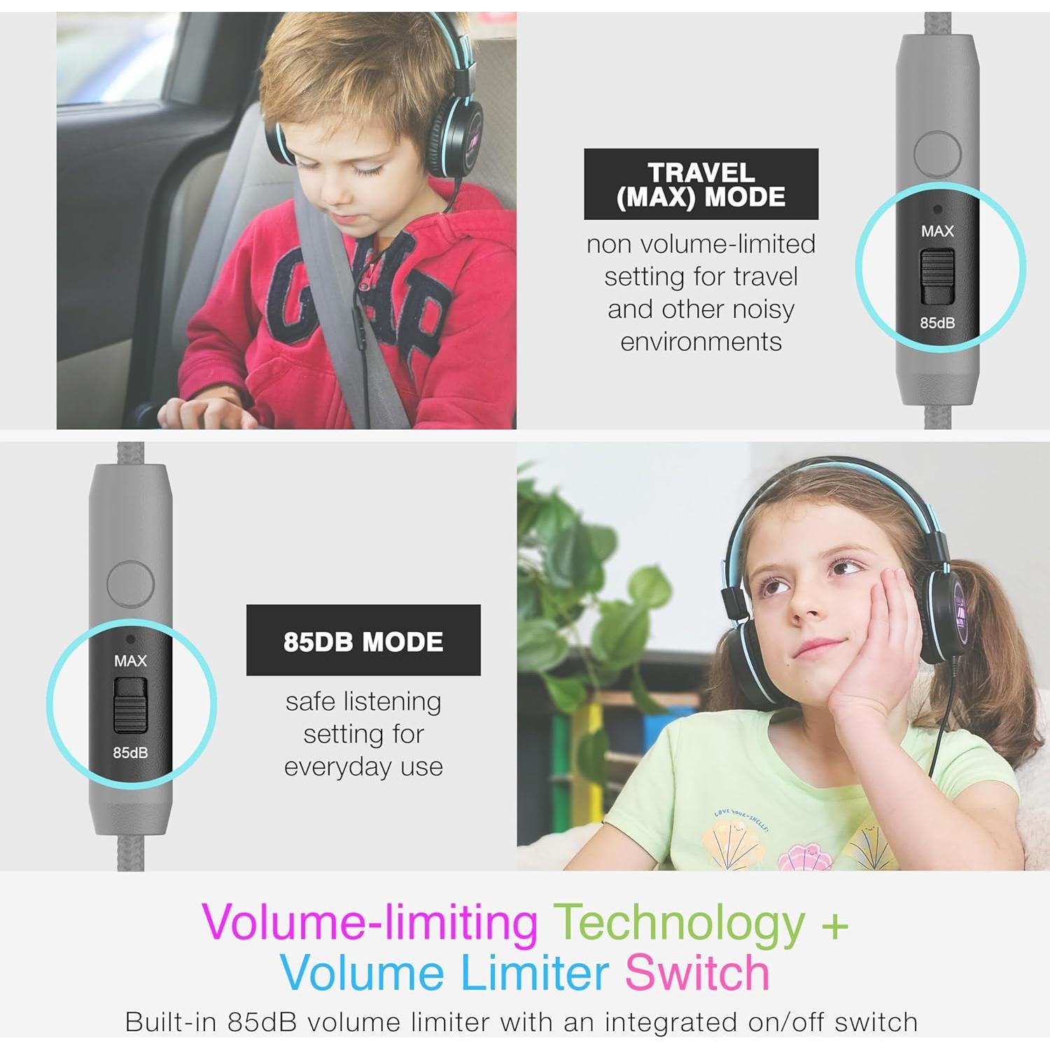 Auriculares MEE audio KidJamz KJ55 USB-C para Niños con LED