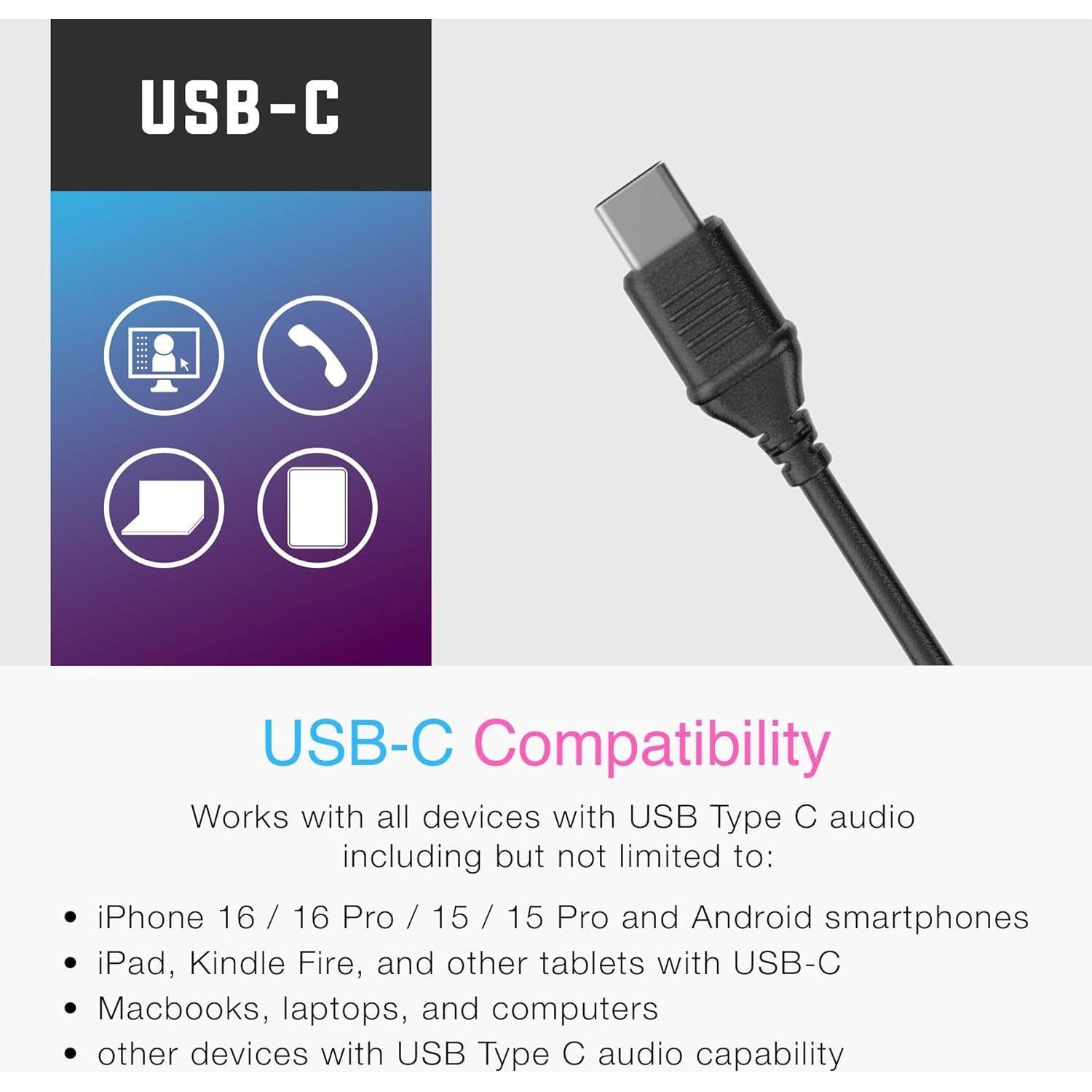 Auriculares MEE audio KidJamz KJ55 USB-C para Niños con LED