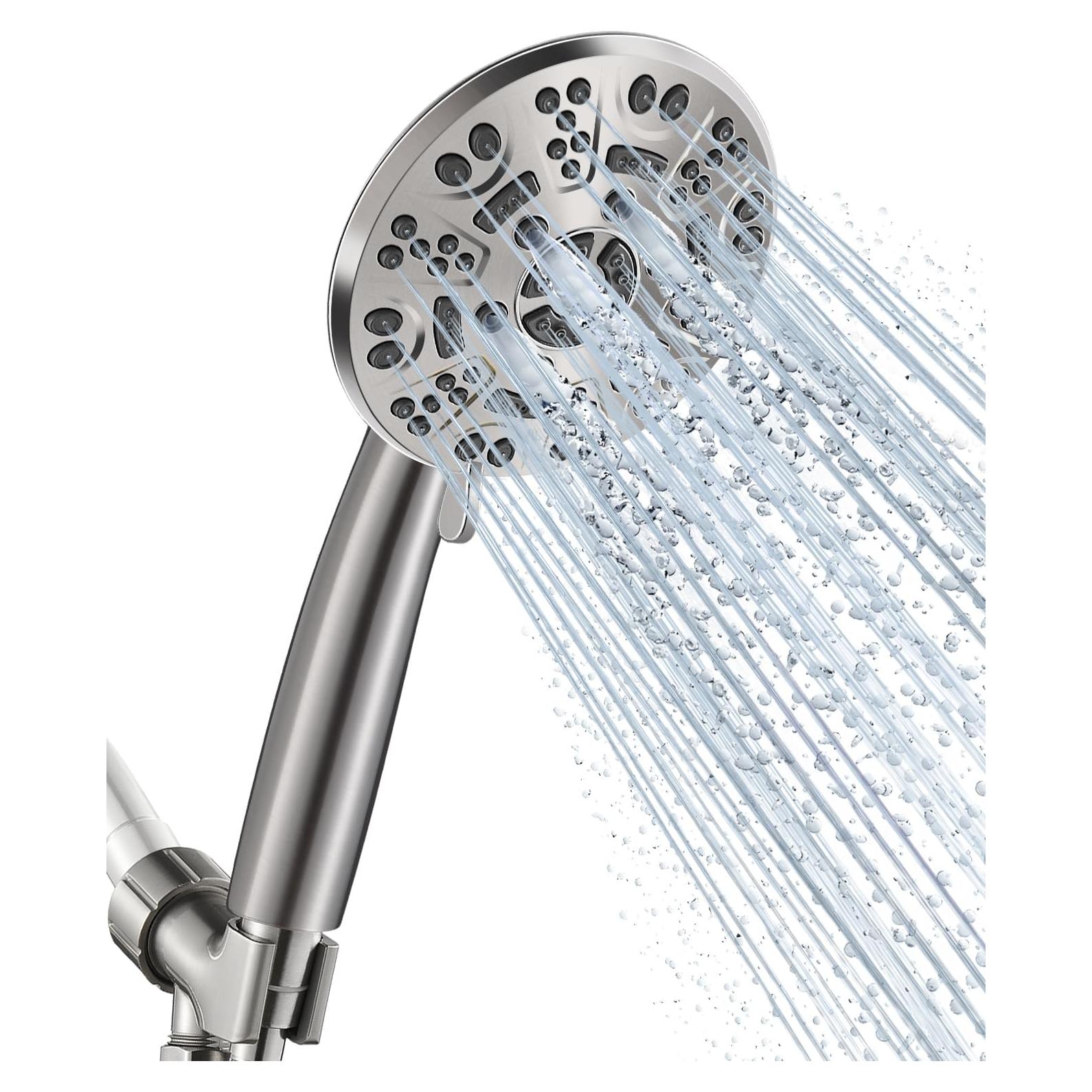 Cabezal de Ducha Cobbe 8 Modos Alta Presión Níquel Cepillado