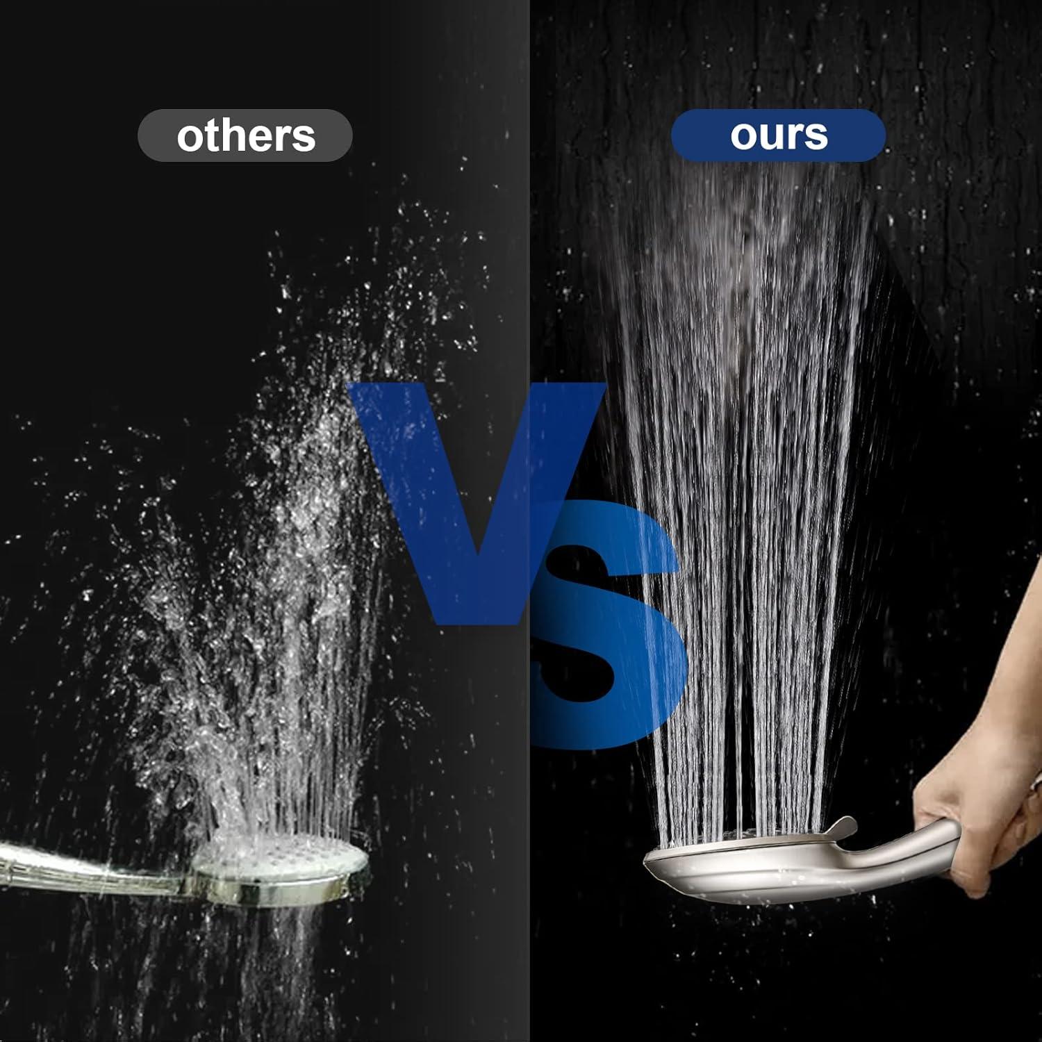 Cabezal de Ducha Cobbe 8 Modos Alta Presión Níquel Cepillado