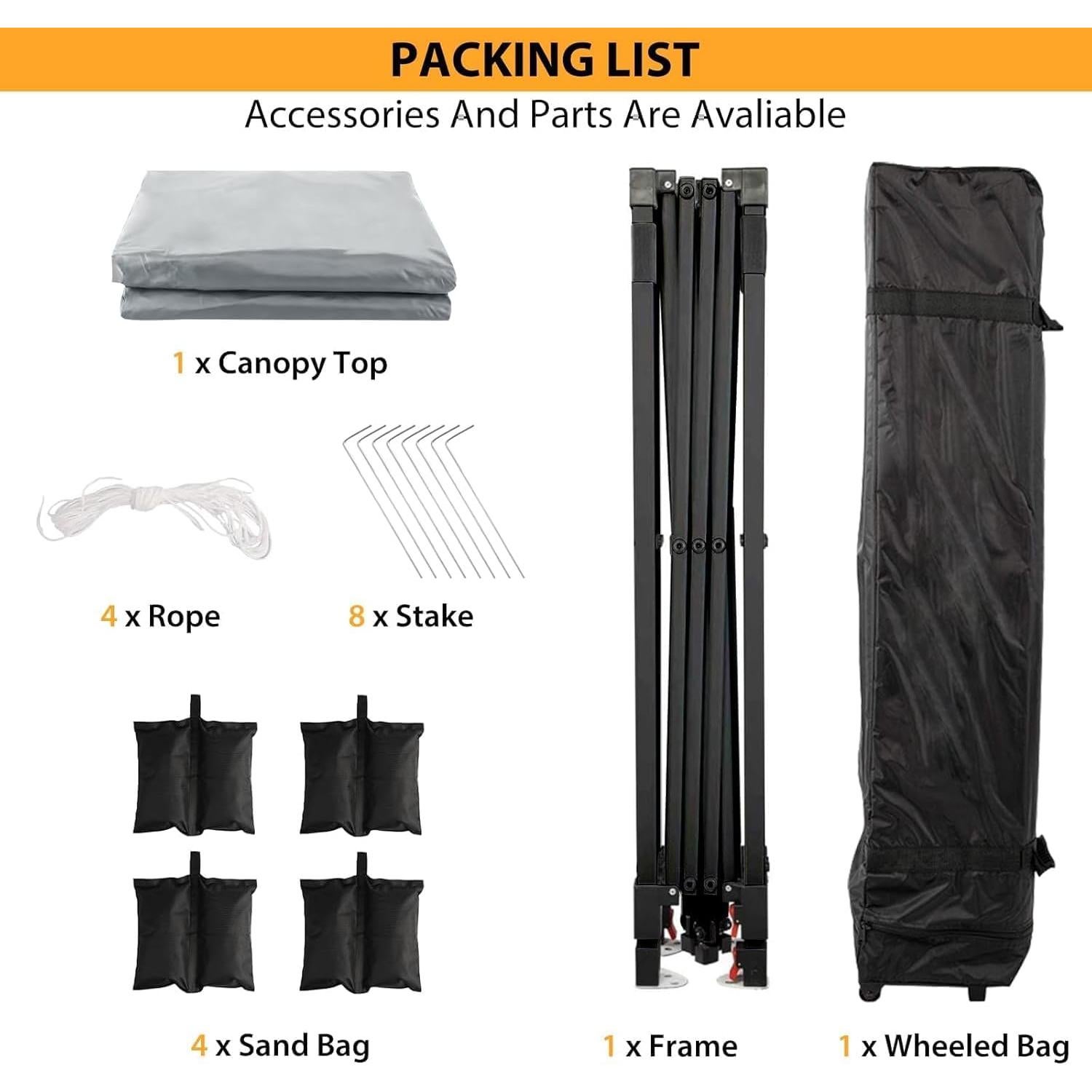 Carpa Plegable 3x3m Hipicute con Protección UV y Bolsa con Ruedas