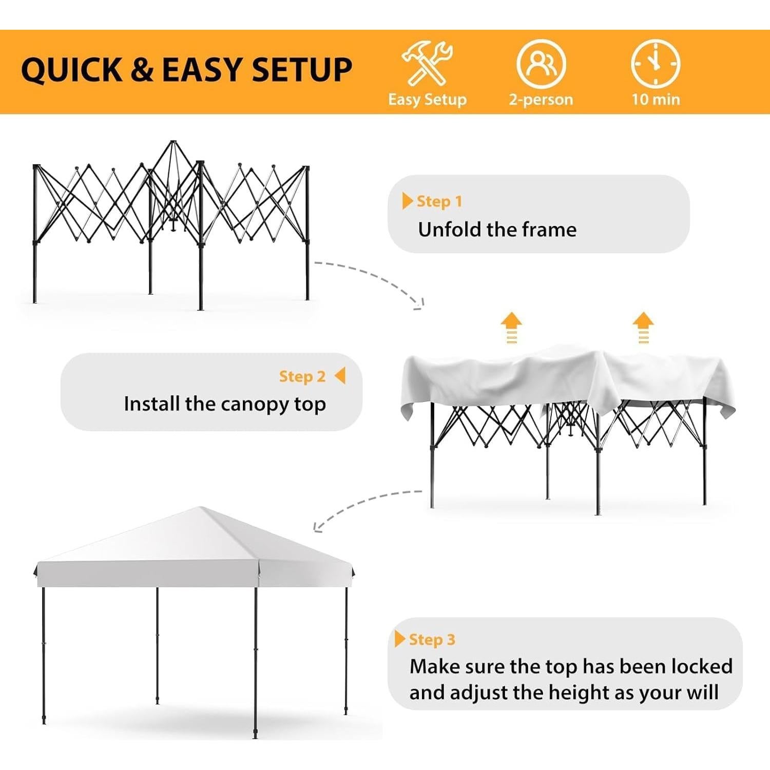 Carpa Plegable 3x3m Hipicute con Protección UV y Bolsa con Ruedas