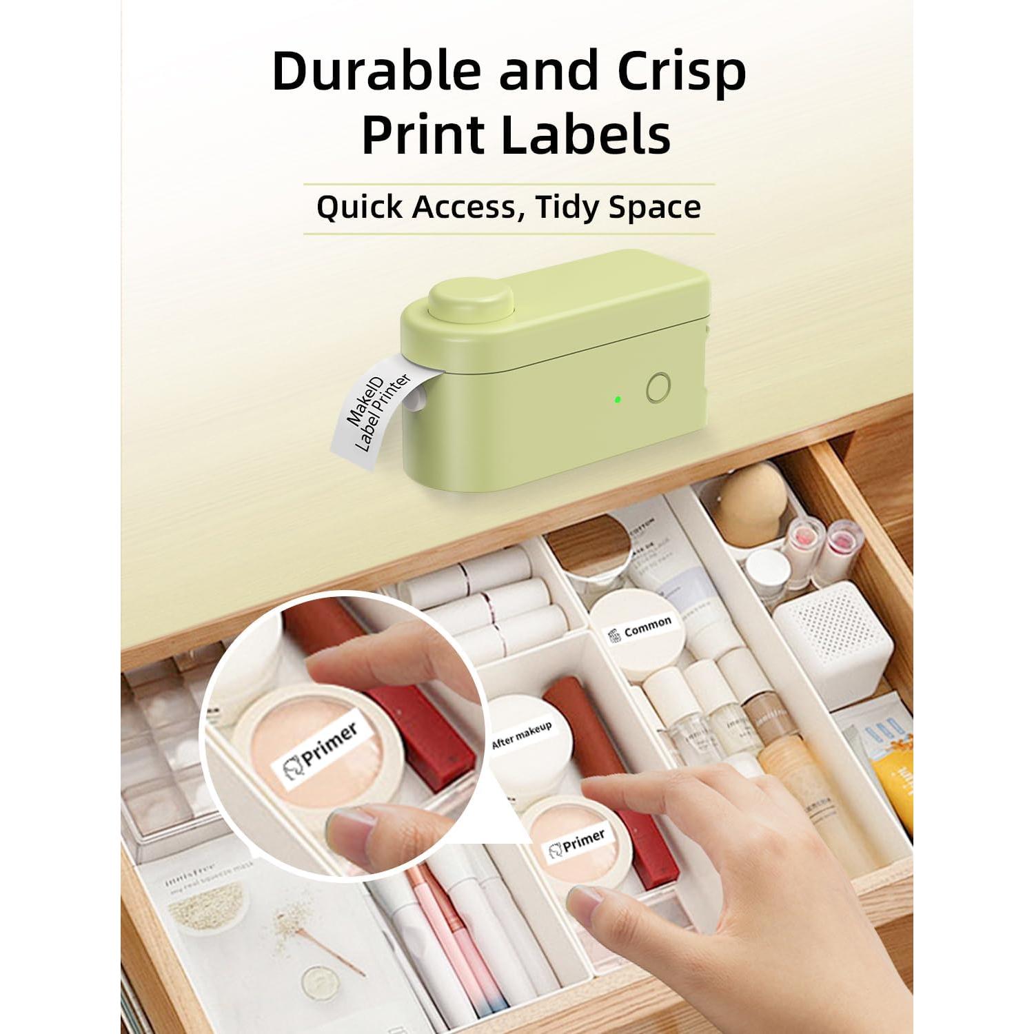 Etiquetadora Bluetooth MakeID L1 Verde - Impresora Térmica 9-16mm