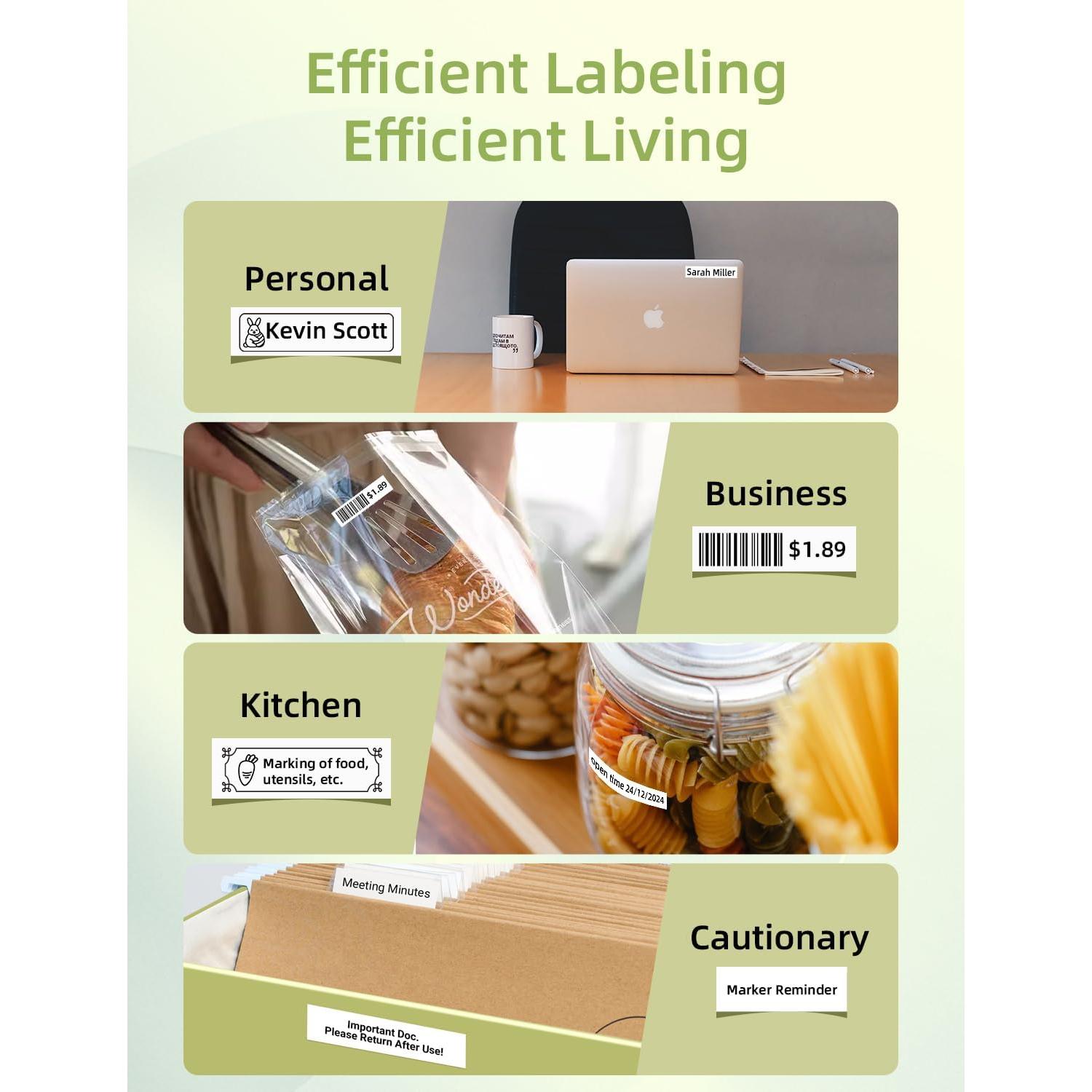 Etiquetadora Bluetooth MakeID L1 Verde - Impresora Térmica 9-16mm