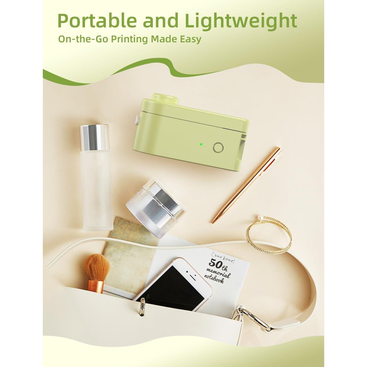 Etiquetadora Bluetooth MakeID L1 Verde - Impresora Térmica 9-16mm