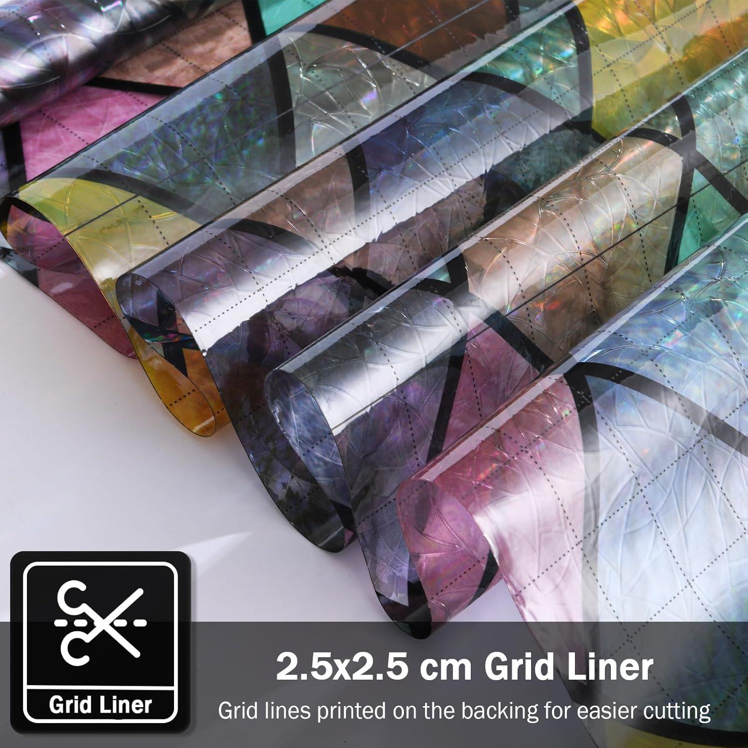 Película de Ventana Templada FEOMOS Lattice Arcoíris 30x200cm