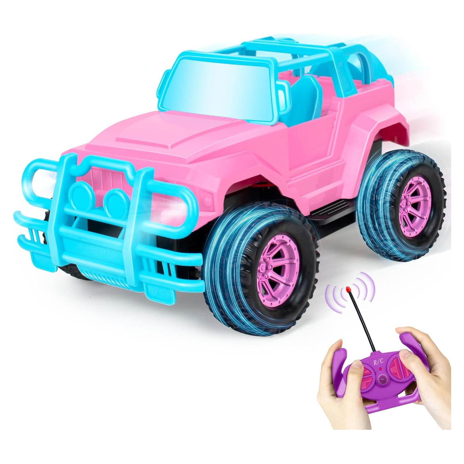 Coche RC camión monstruo Ynybusi 1:20 LED Rosa