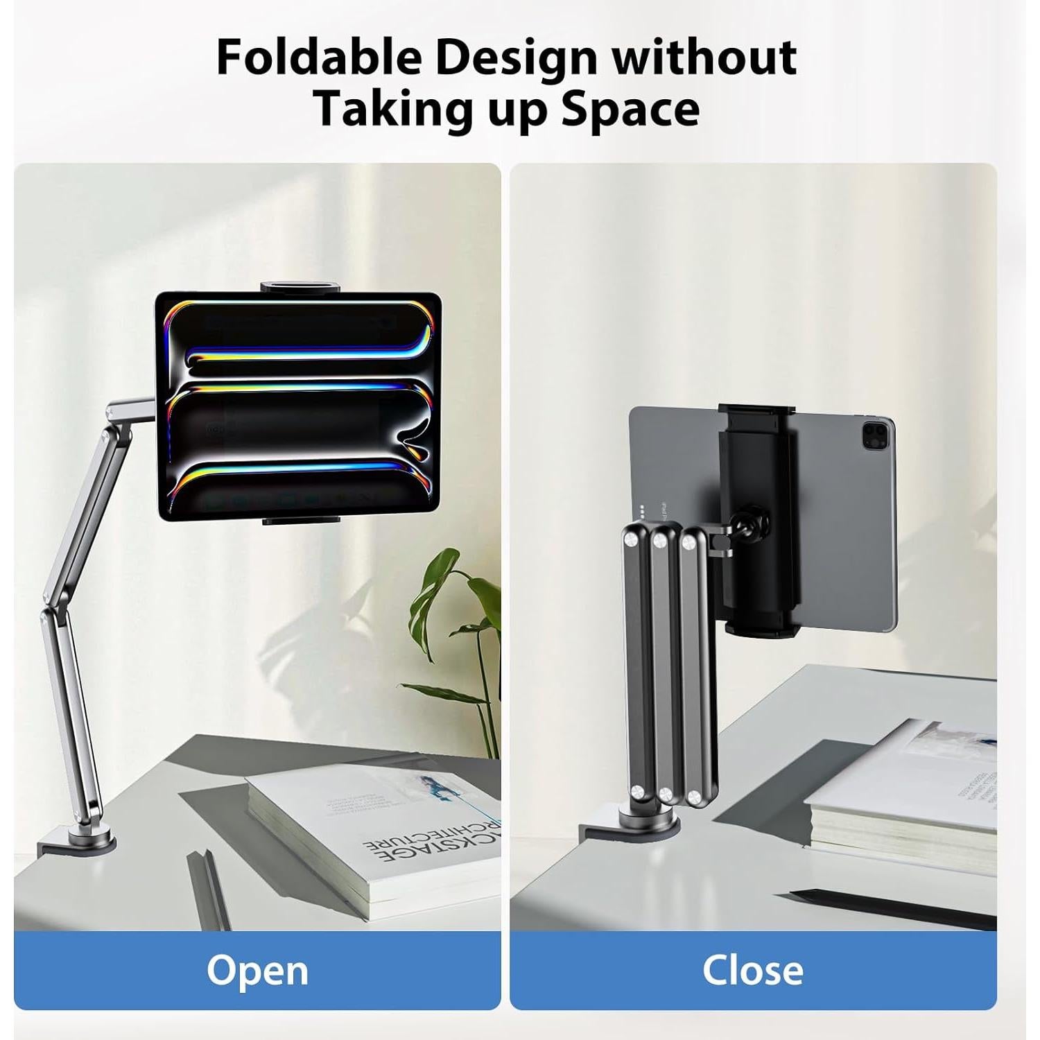 Soporte para Tablet Plegable Aluminio Gris 7-15.6"