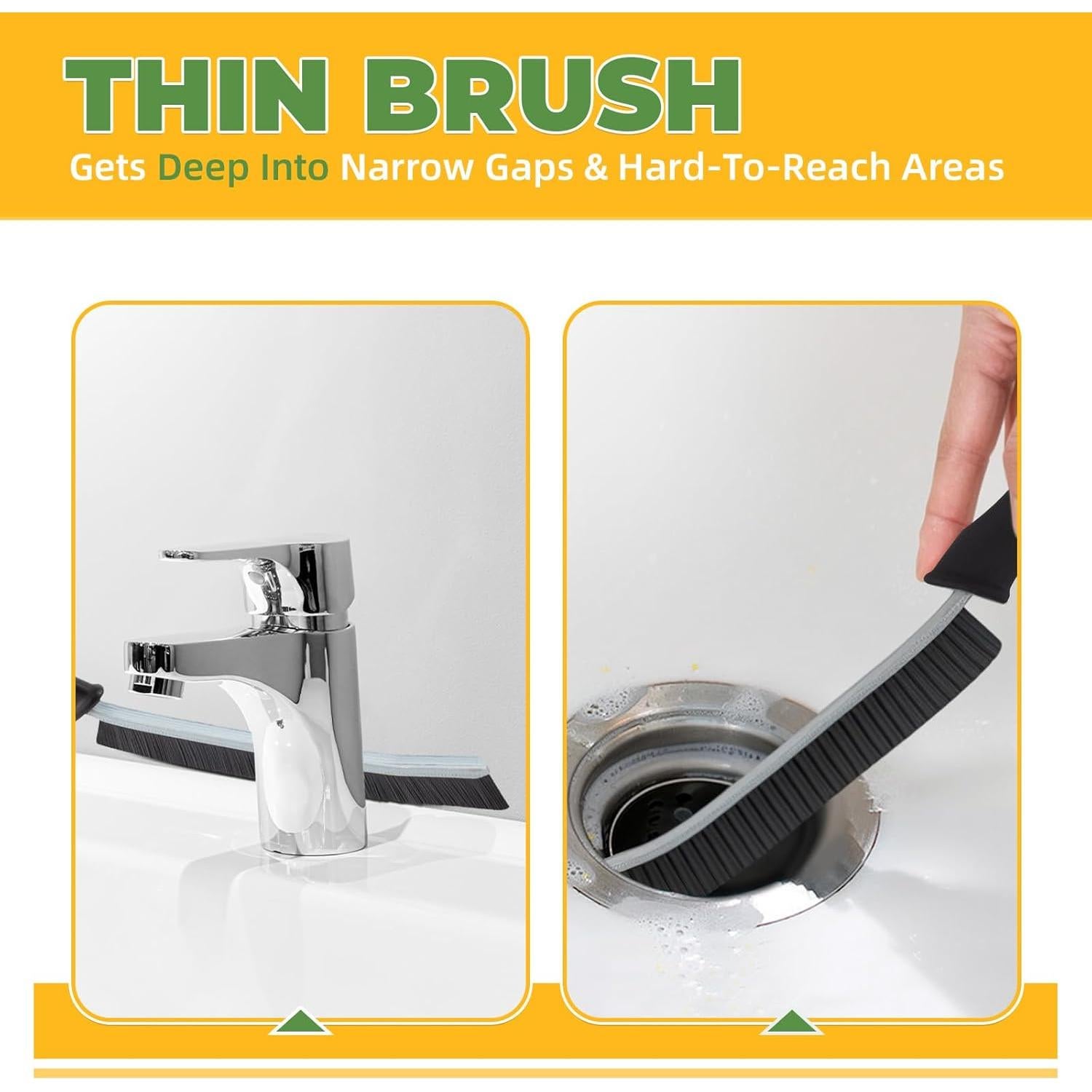 Cepillo de limpieza KMOSENIA 3 piezas cerdas duras negro