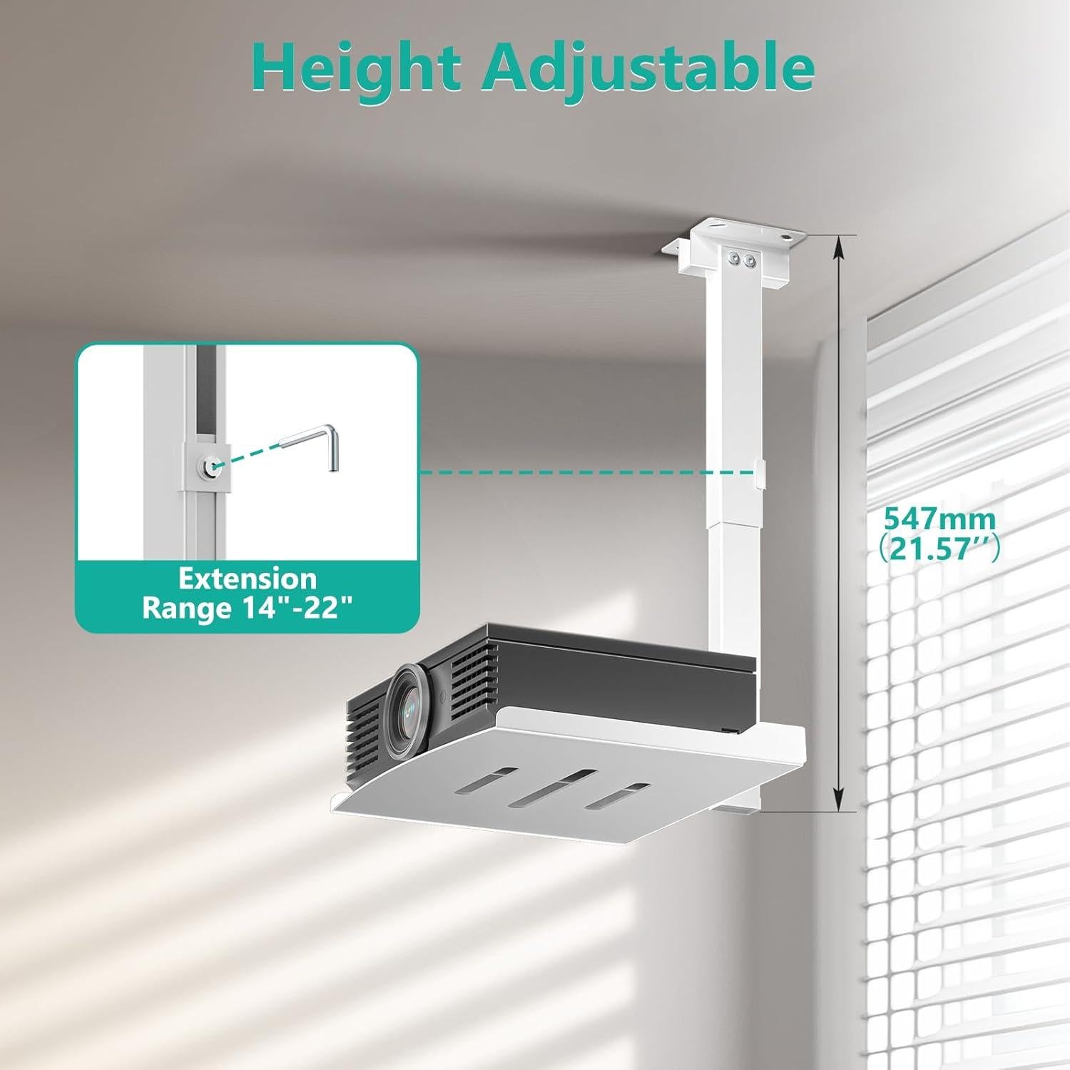 Soporte de Techo para Proyector WALI PM-005-W Blanco 10kg