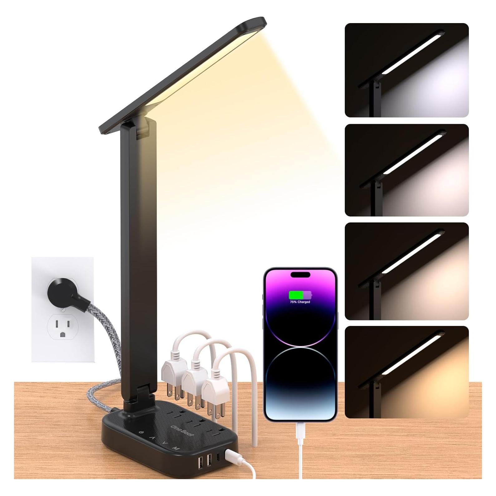 Regleta de Enchufes con Lámpara LED One Beat 5 Niveles 3 Salidas