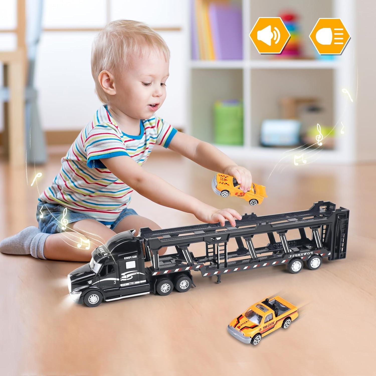 Camión Transportador de Coches CORPER TOYS con Luces y Sonidos