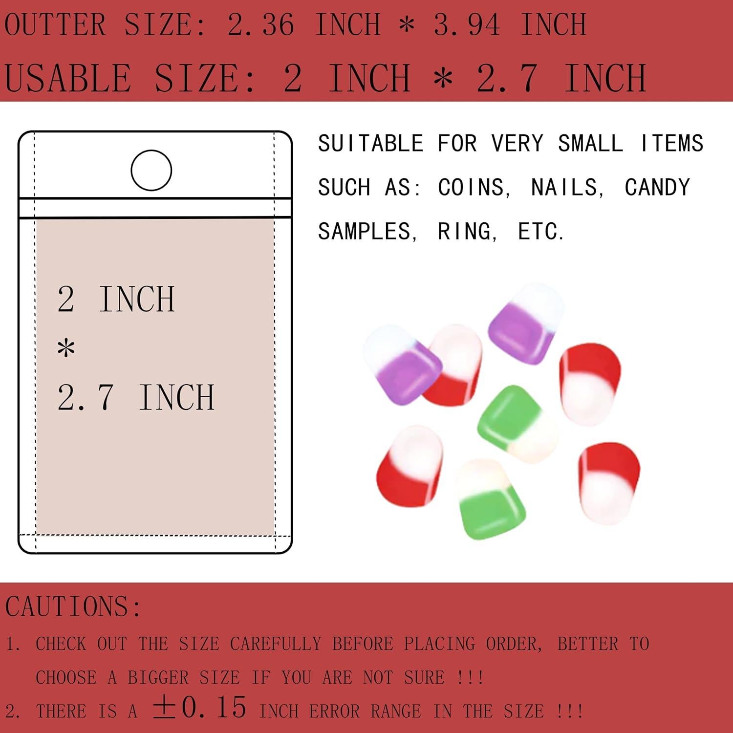 100 Bolsas Mylar Reutilizables Funnyleaf 6x10 cm Negras