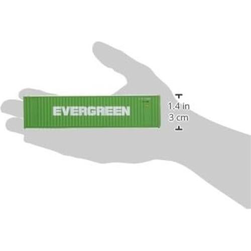 Contenedor HO Evergreen 40' Hi Cube Corrugado Verde/Blanco