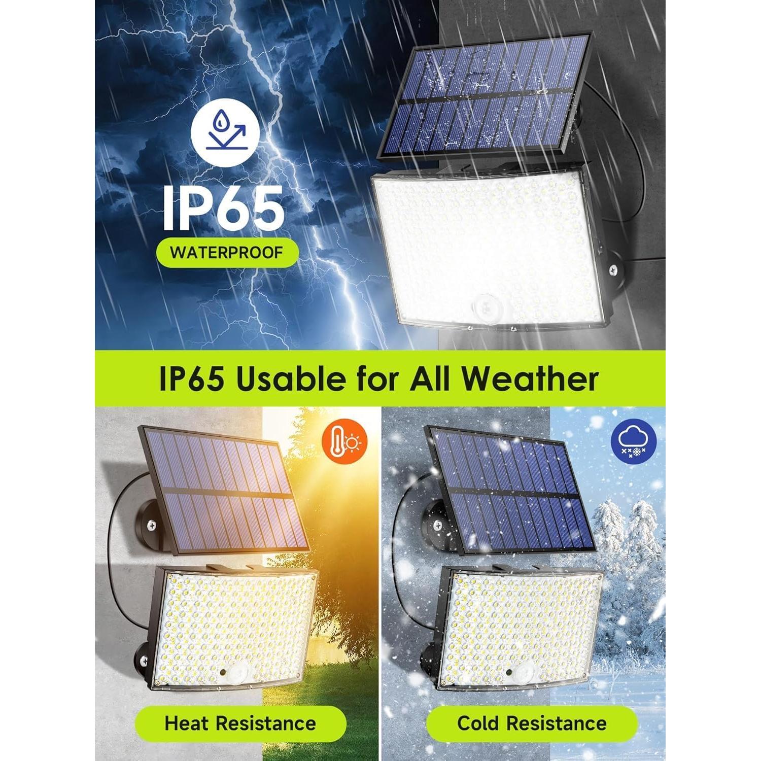 Luces Solares de Inundación COOLNIGHT 268 LED IP65 2PCS