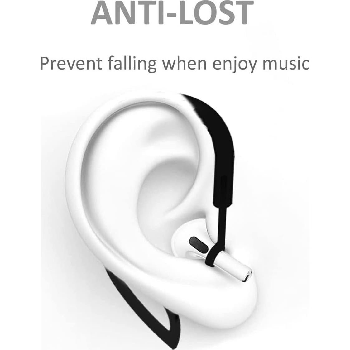 Ganchos Antideslizantes JNSA para AirPods 3/2/1/Pro - Negro