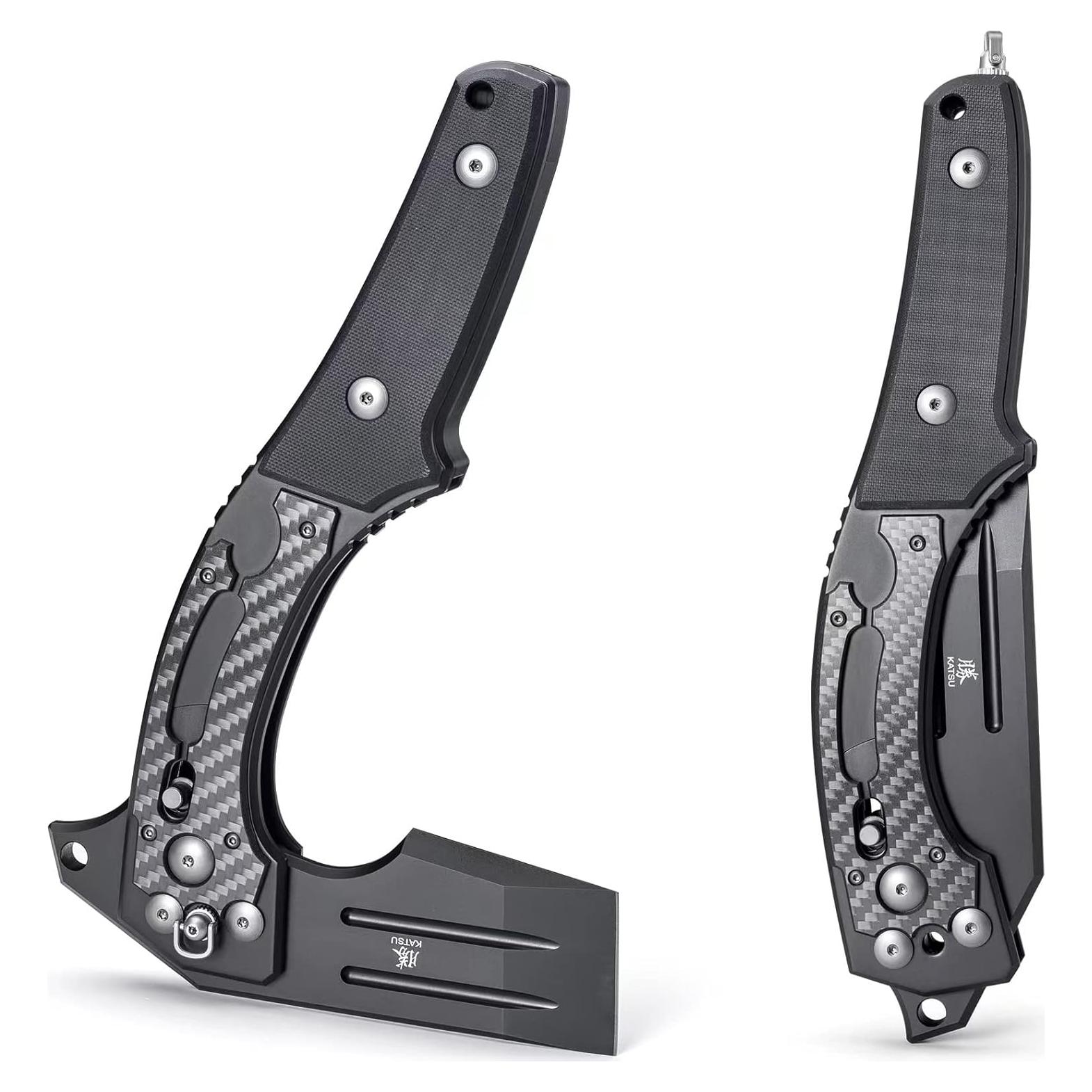 Hacha Plegable KATSU FA01 Táctica Japonesa 1.12 kg con Funda