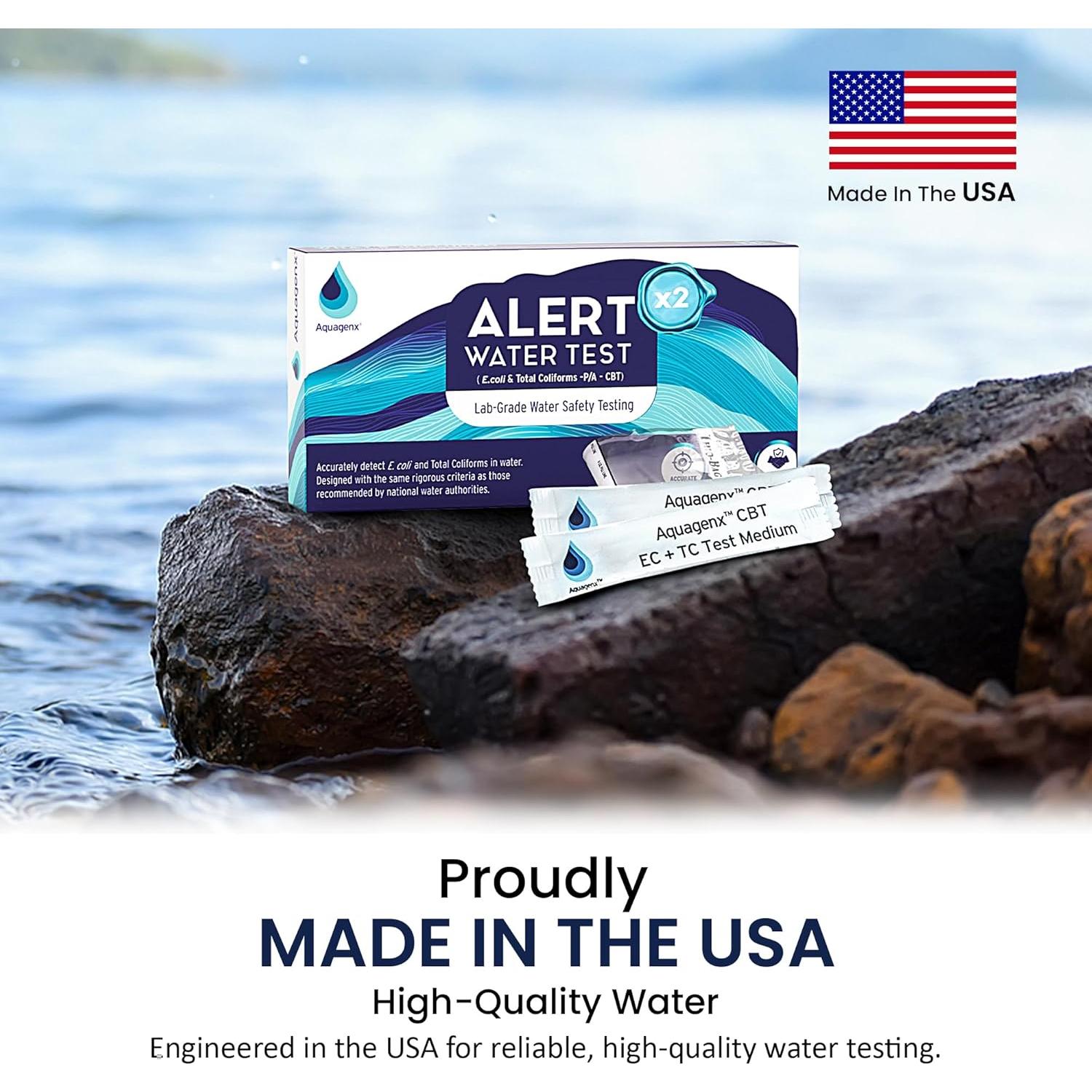 Kit de Prueba de Agua Aquagenx Alert P/A - 10 Paquete para E. Coli