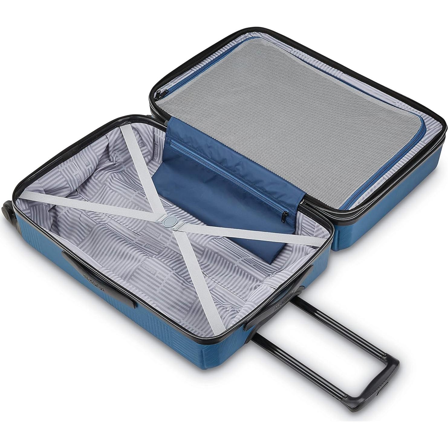 Juego de Maletas Duras Expansibles American Tourister Stratum XLT 3 Piezas Azul