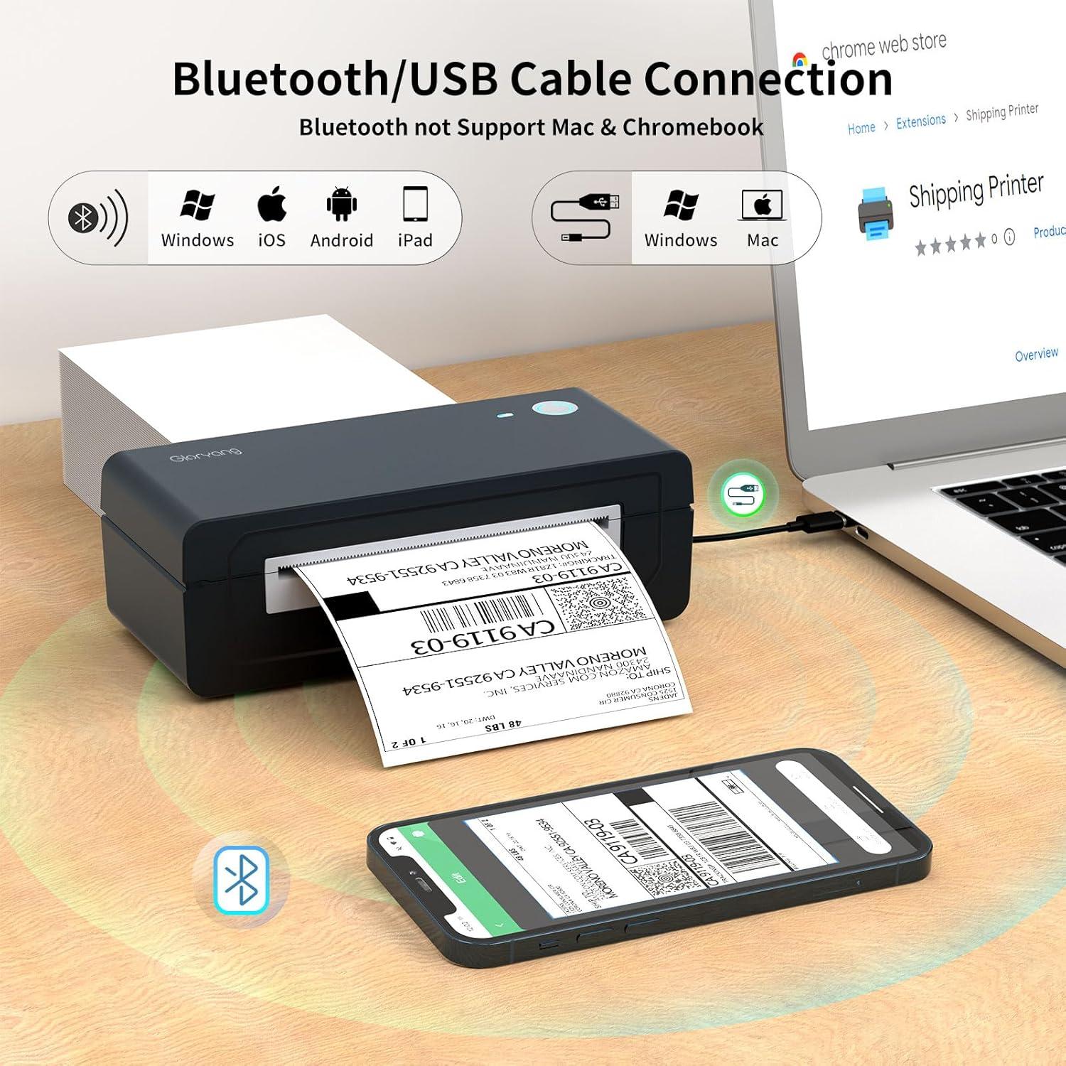 Impresora de Etiquetas Térmicas Gloryang 668BT Bluetooth 4x6