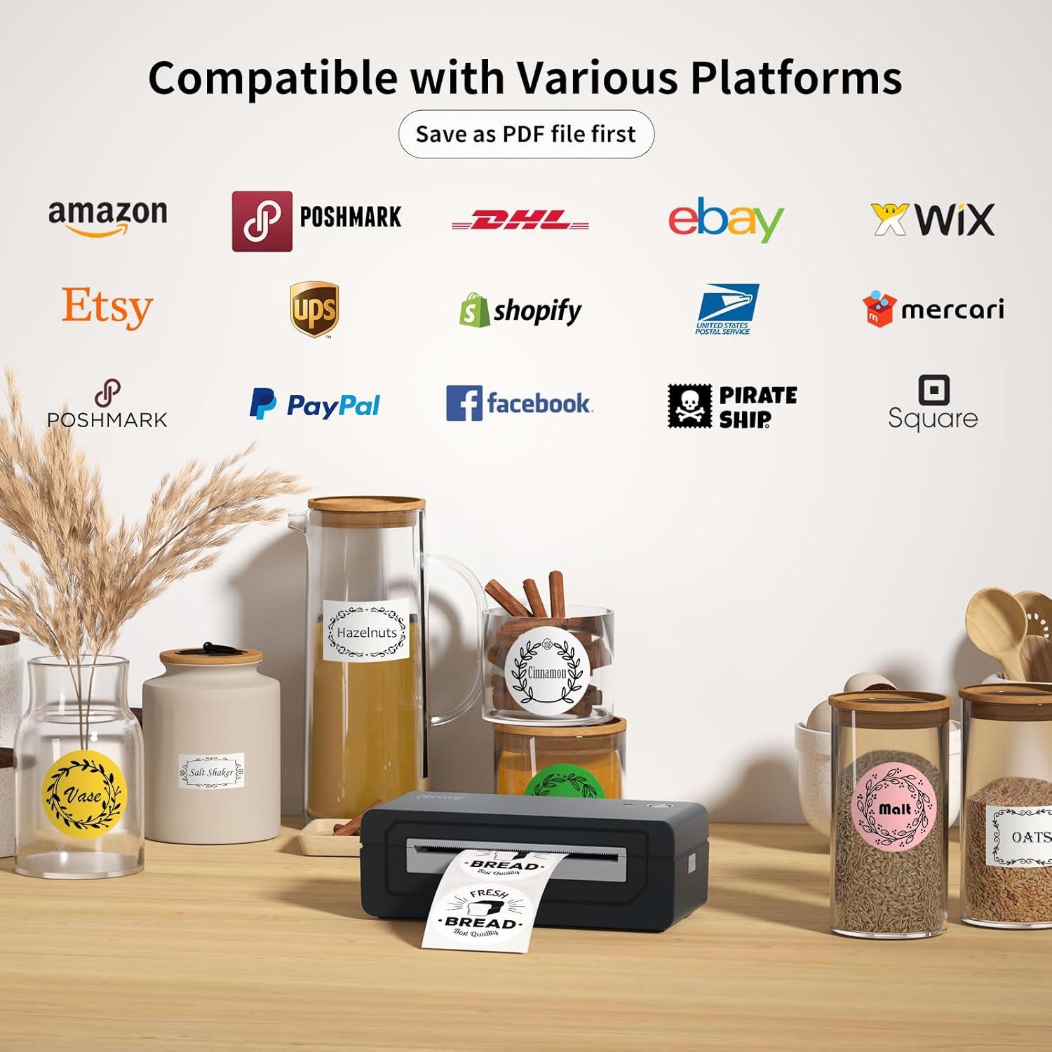 Impresora de Etiquetas Térmicas Gloryang 668BT Bluetooth 4x6