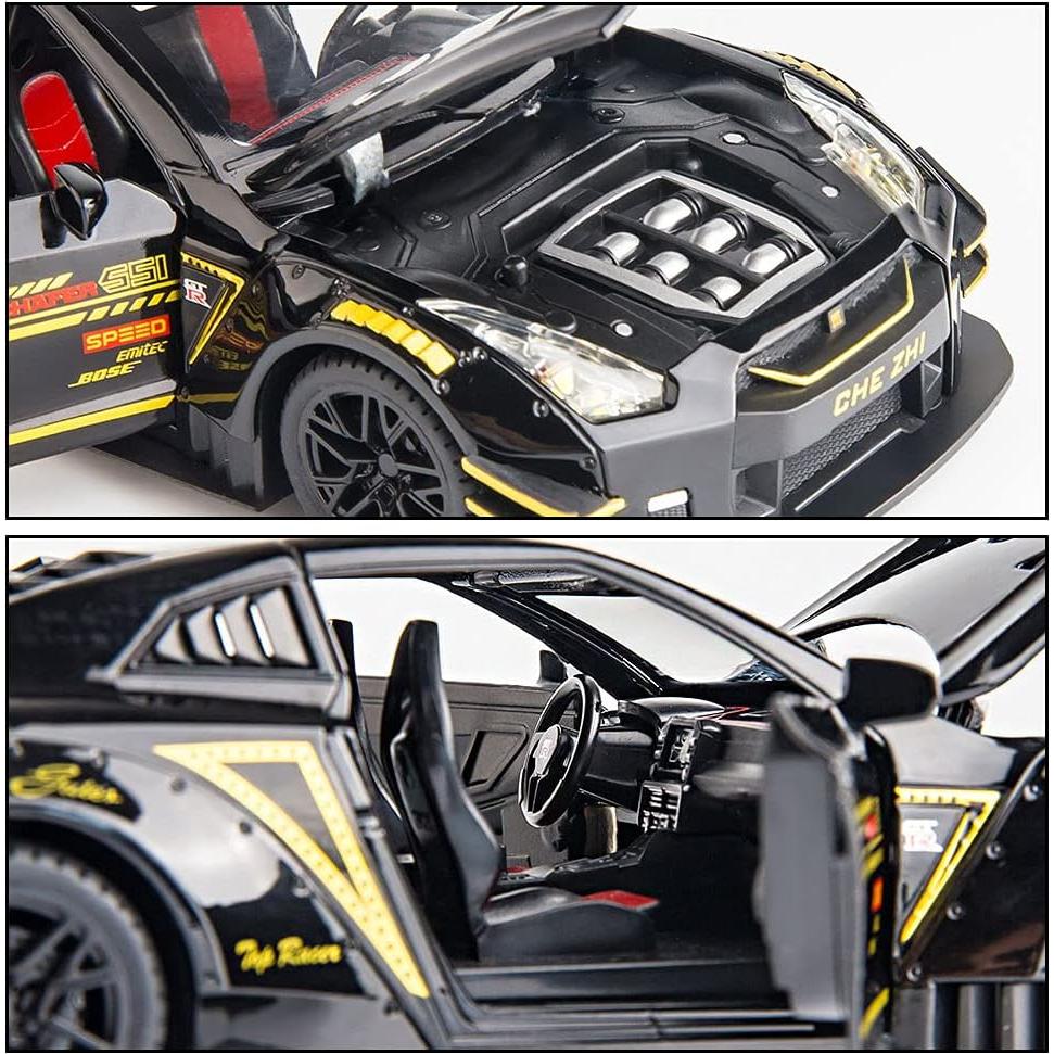 Coche a Escala 1/24 BDTCTK Nissan GTR con Sonido y Luz