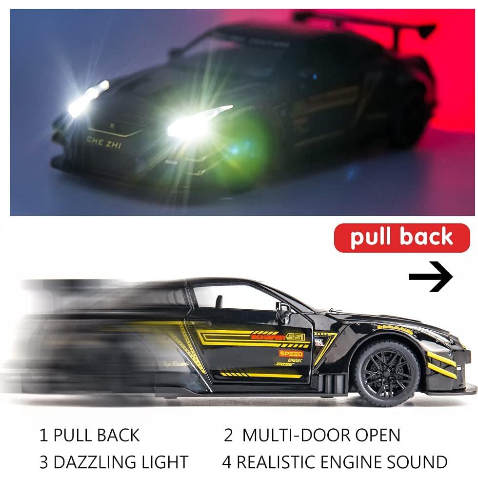 Coche a Escala 1/24 BDTCTK Nissan GTR con Sonido y Luz