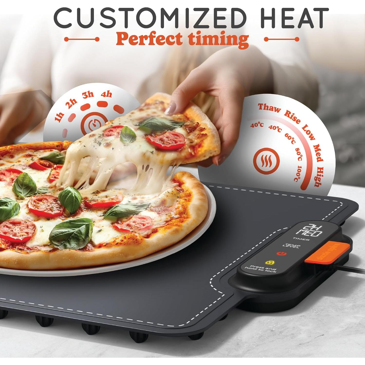 Bandeja Calentadora Eléctrica Sizzle Spire 2.28 kg 4 Temperaturas