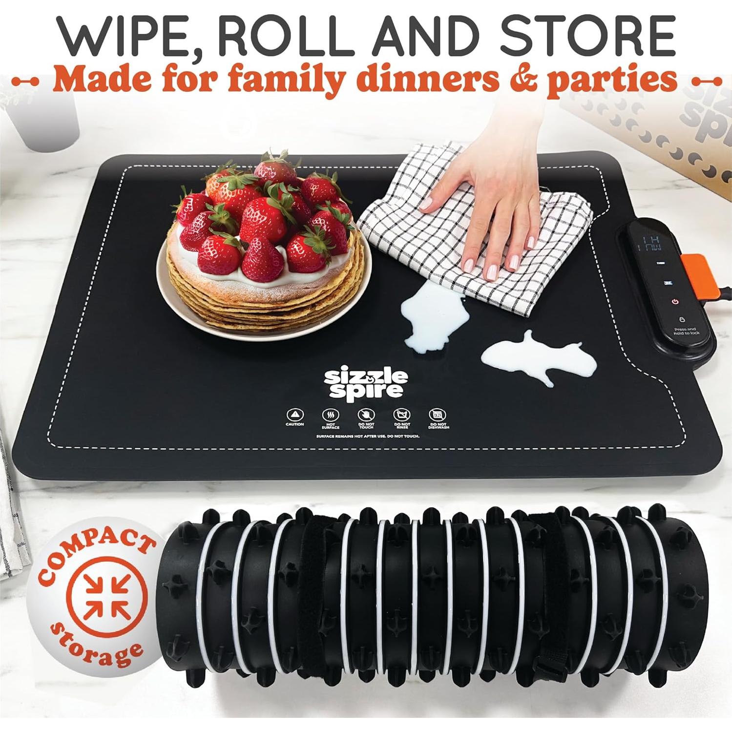 Bandeja Calentadora Eléctrica Sizzle Spire 2.28 kg 4 Temperaturas