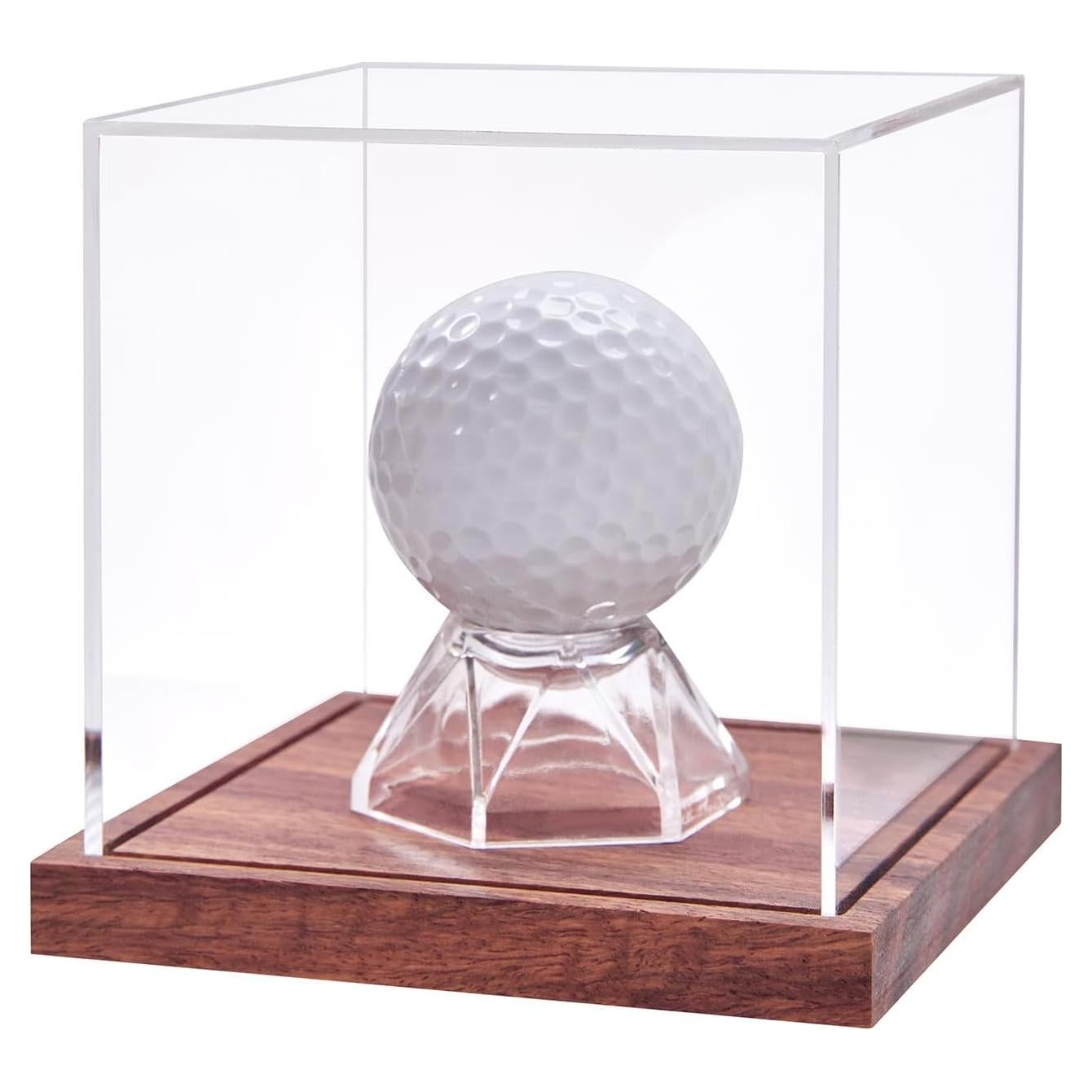 Estuche Acrílico para Pelota de Golf LiTY con Base de Madera
