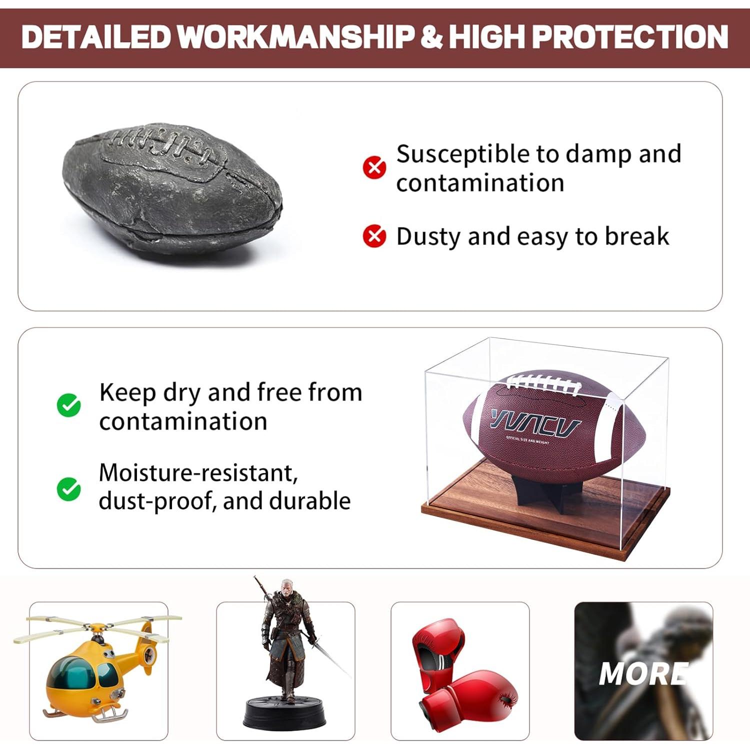 Caja de Exhibición de Fútbol Acrílica Lity 30x18x21cm