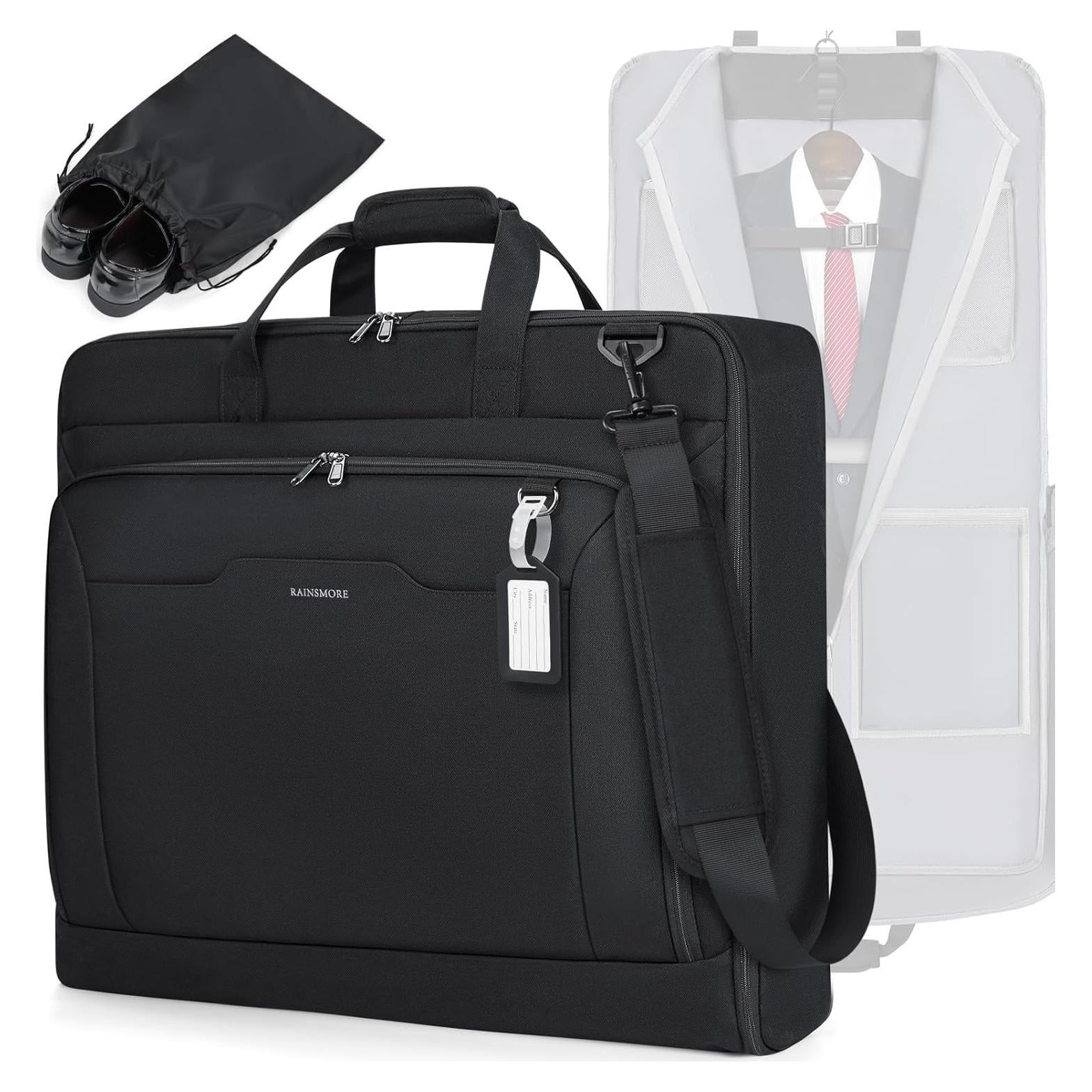 Bolsa de Ropa RAINSMORE Negra para Viaje, Impermeable y Plegable