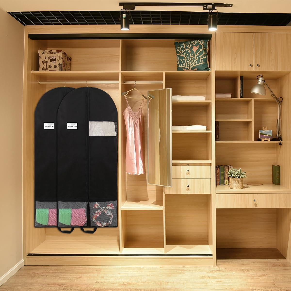 Bolsas de Ropa MASKEYON 129x58 cm con Cremallera - 2 Piezas