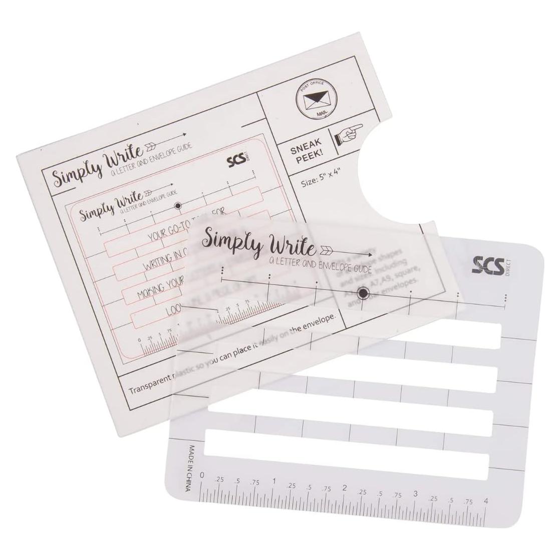 Plantilla Esténcil SCS Direct para Dirección de Sobres 12.7x10.2cm