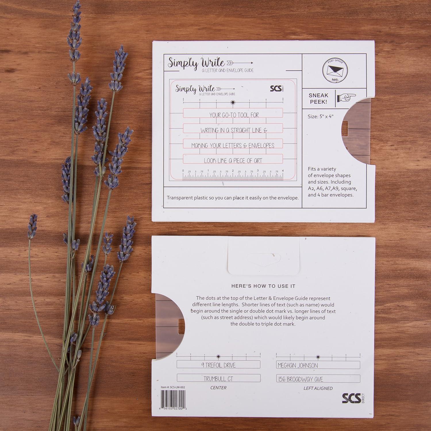 Plantilla Esténcil SCS Direct para Dirección de Sobres 12.7x10.2cm