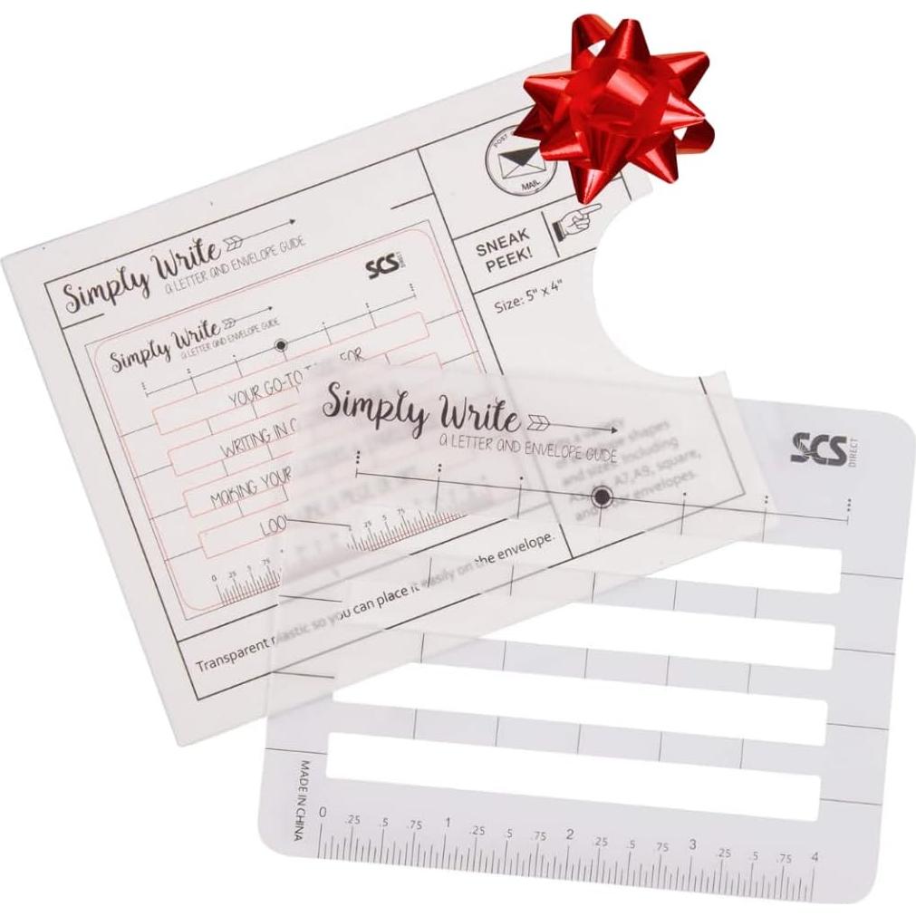 Plantilla Esténcil SCS Direct para Dirección de Sobres 12.7x10.2cm