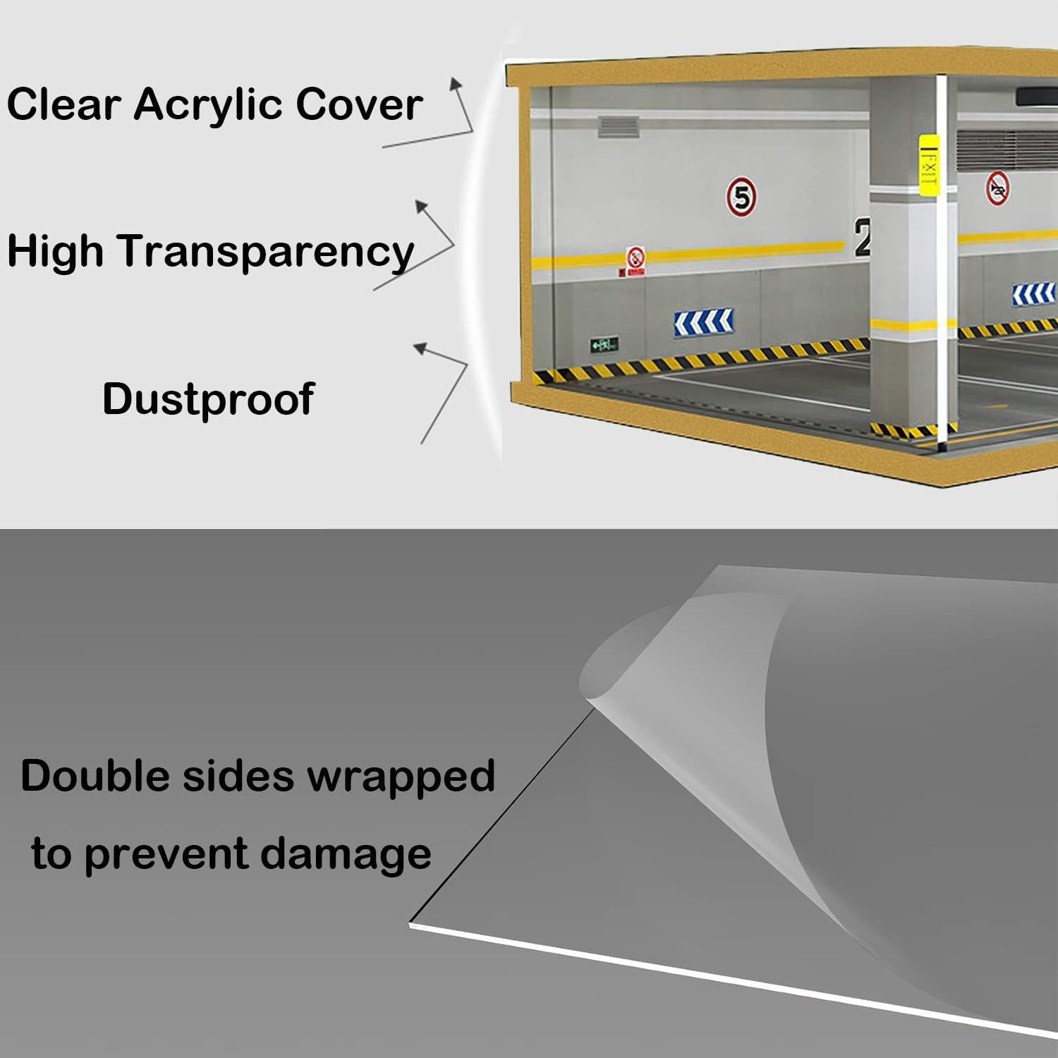 Vitrina para coches 1:24 Bivitre 2 Parking Gray LED