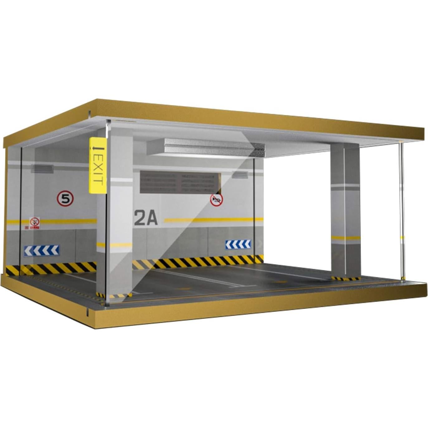 Vitrina Acrílica Bivitre 1:24 con LED 2 Parking Gray