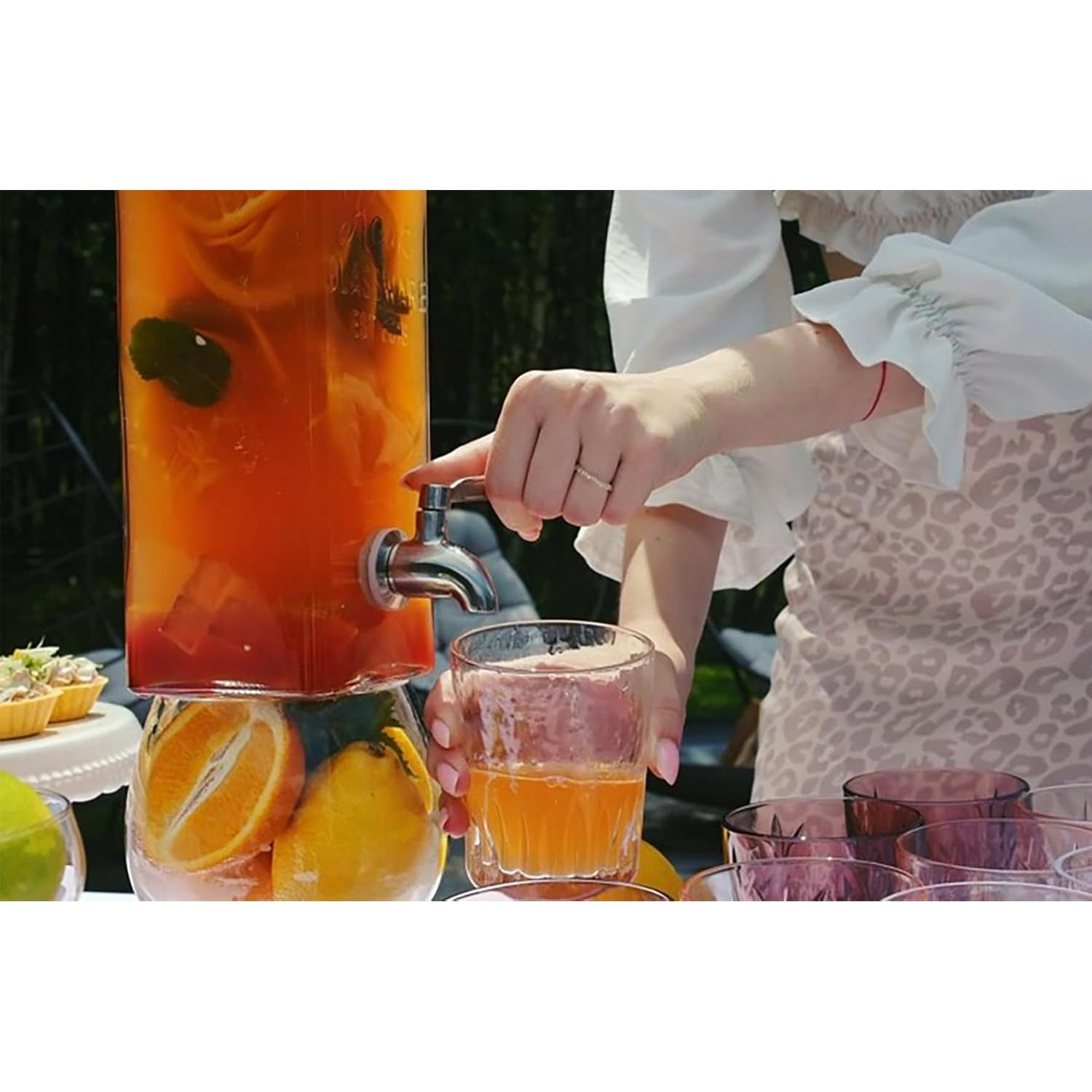 Dispensador de Bebidas KooK de Vidrio 2.37 L con Grifo