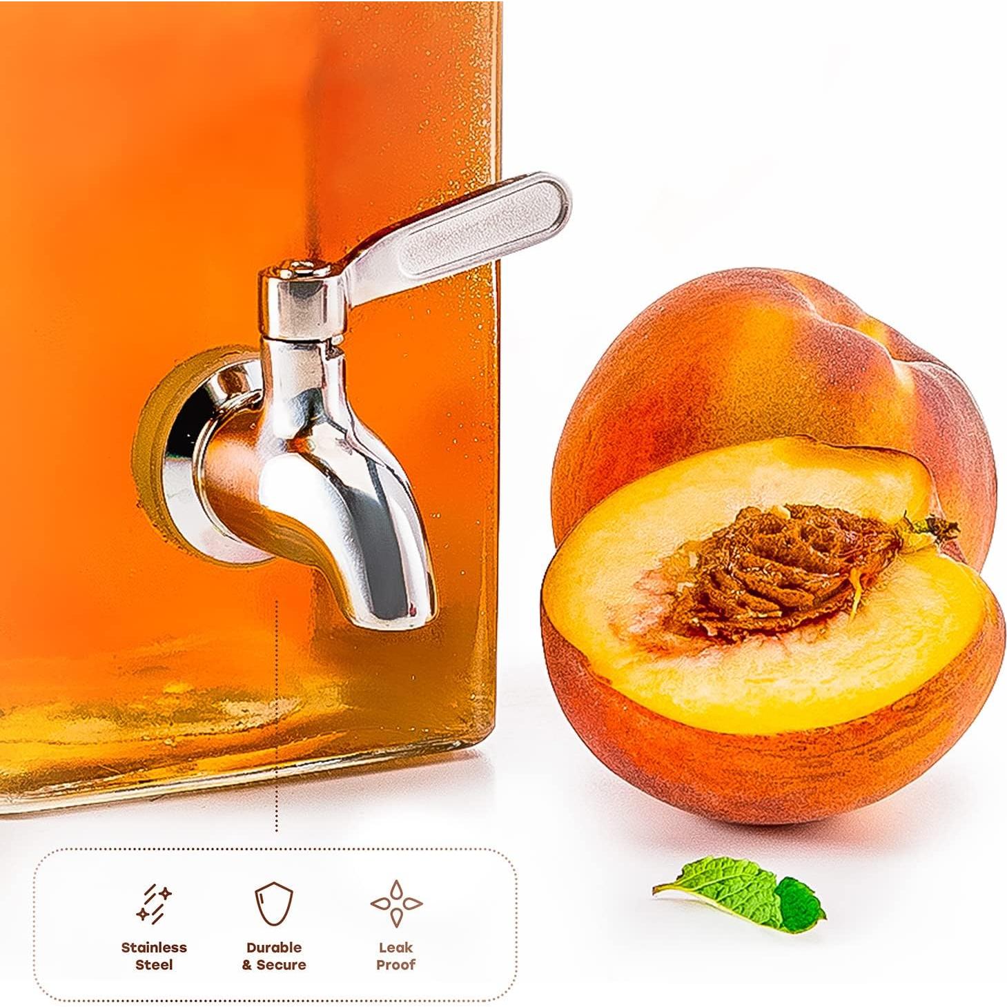 Dispensador de Bebidas KooK de Vidrio 2.37 L con Grifo