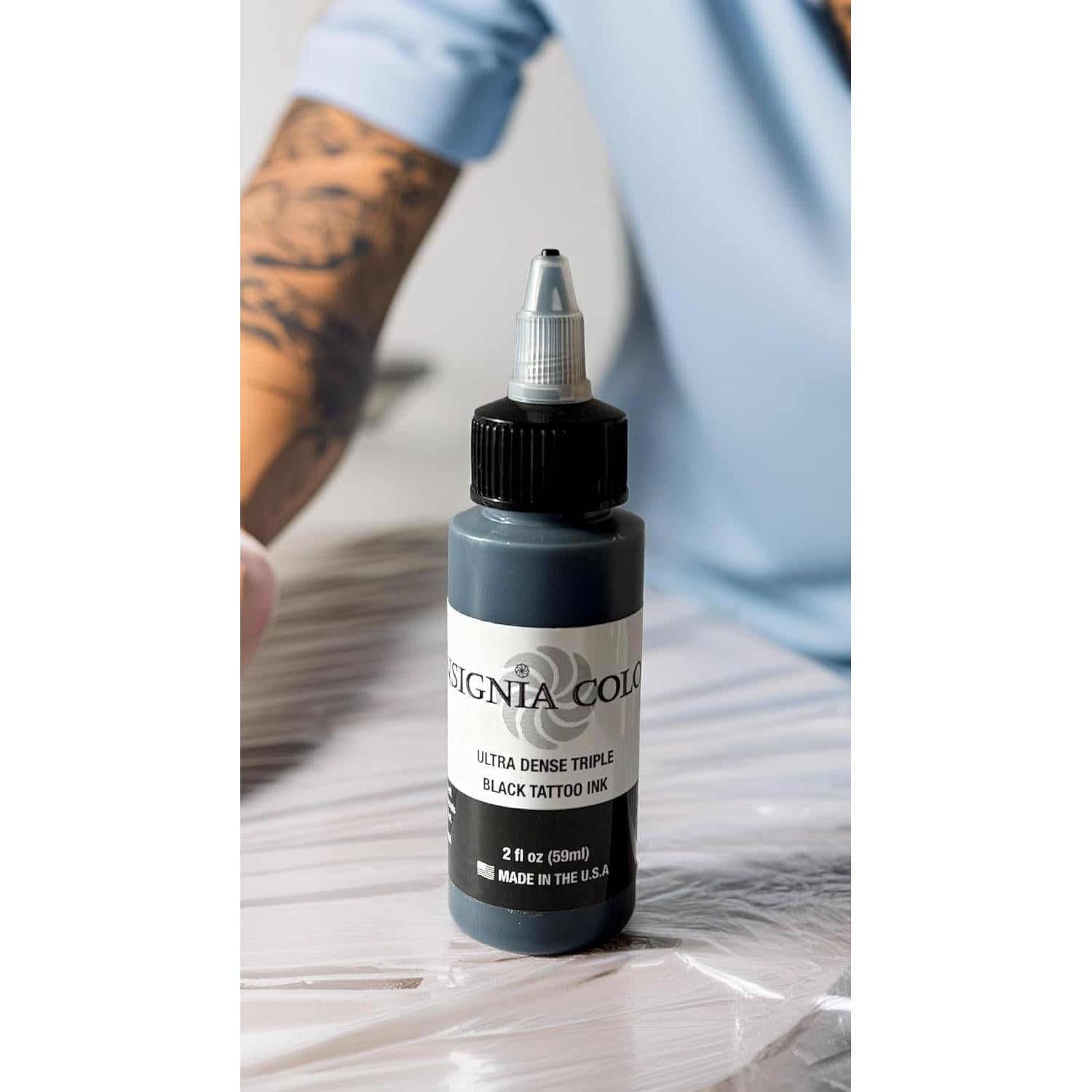 Tinta de Tatuaje Negra Insignia Color 2oz Ultra Densa Orgánica